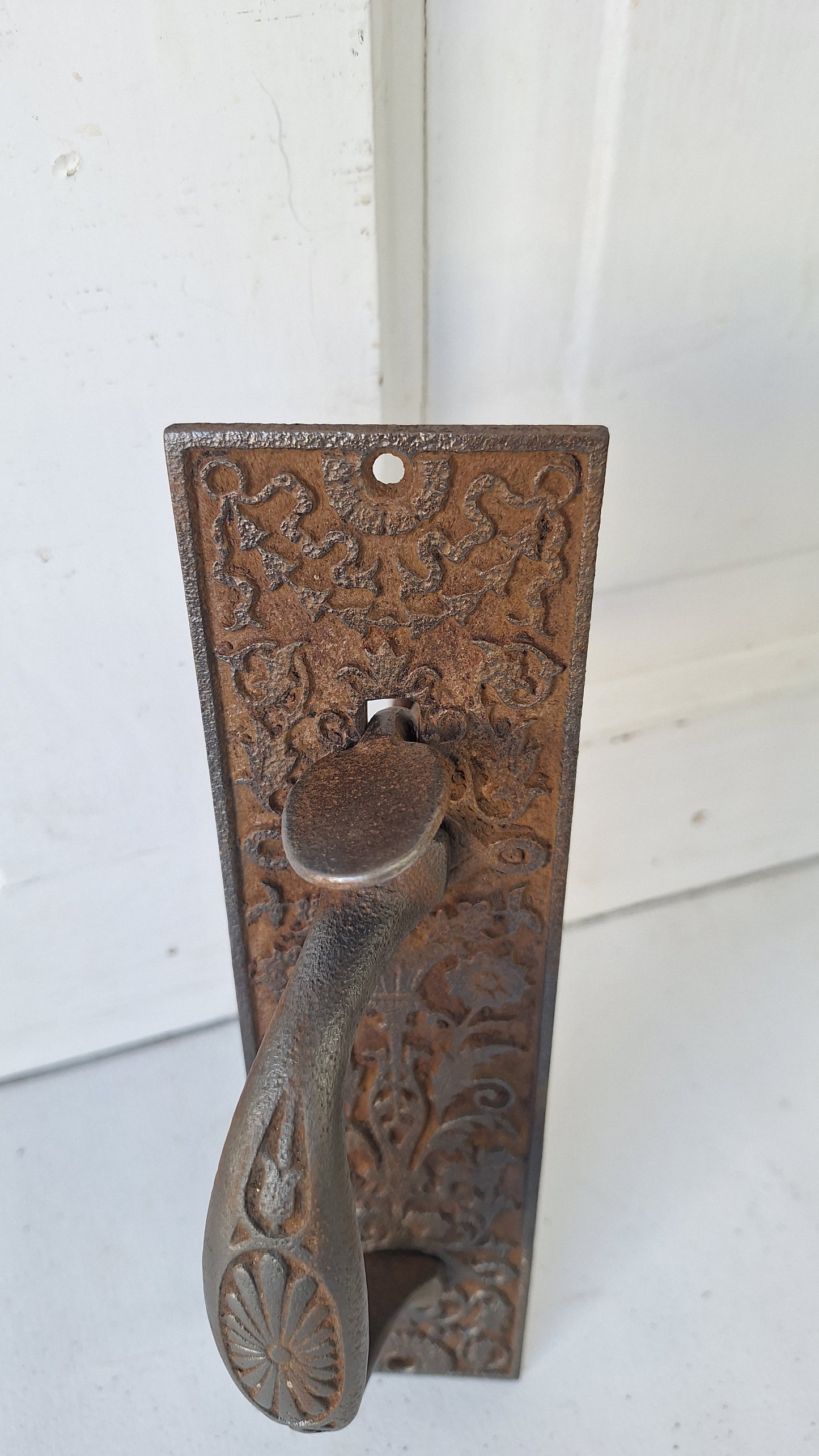 Eastlake Cast Iron Commercial Door Pull, Antique Door Pull, Storefront Door Hardware 022702