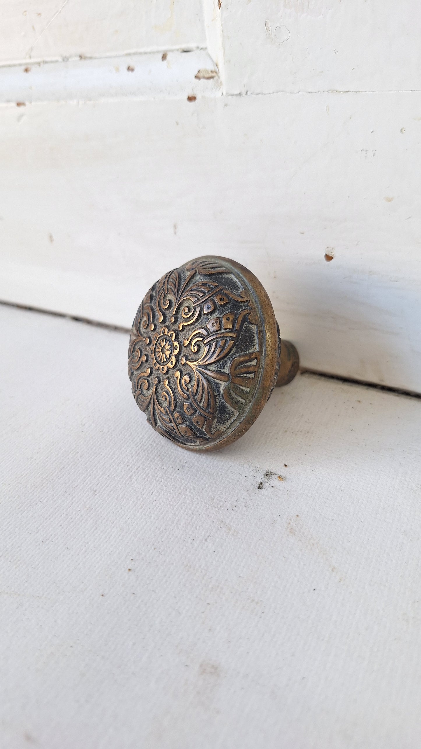 Antique Butterfly Doorknob, Victorian Era Butterfly Door Knob, Antique Bronze Door Pull, Butterfly Hardware 022708
