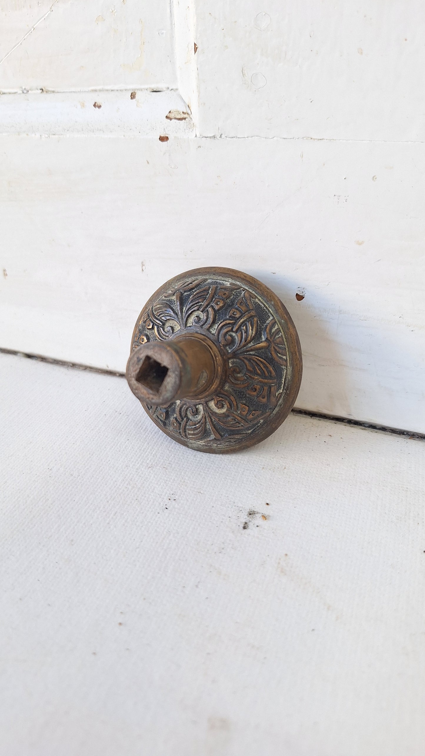 Antique Butterfly Doorknob, Victorian Era Butterfly Door Knob, Antique Bronze Door Pull, Butterfly Hardware 022708