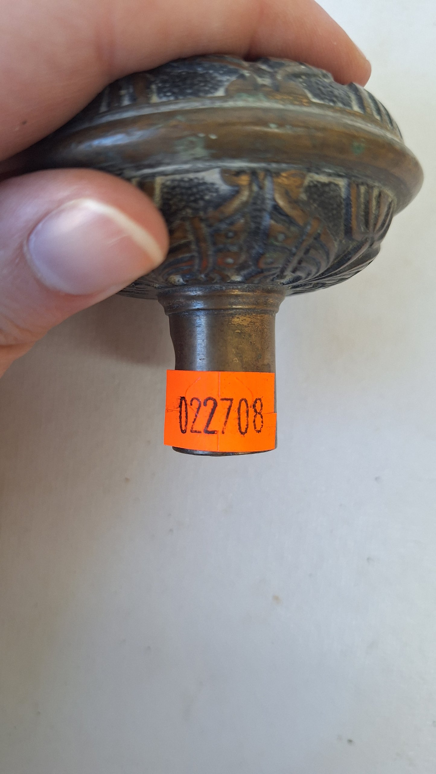 Antique Butterfly Doorknob, Victorian Era Butterfly Door Knob, Antique Bronze Door Pull, Butterfly Hardware 022708