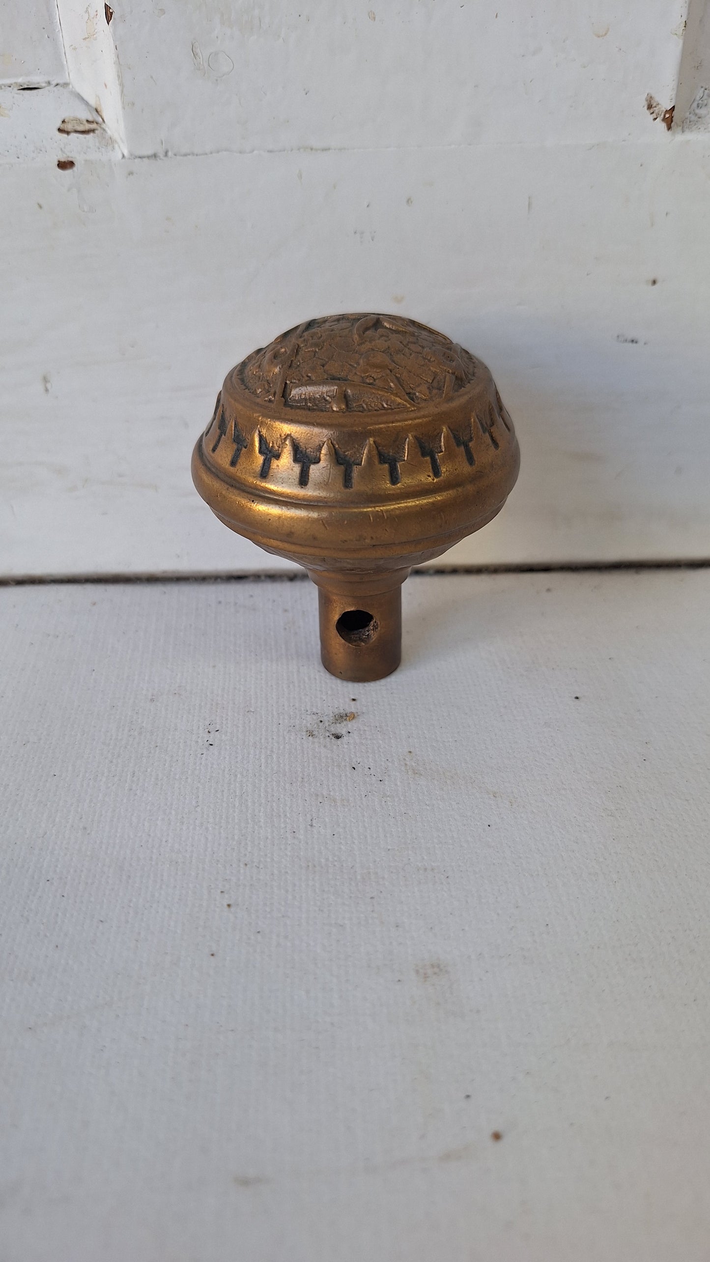 Ekado Bronze Victorian Doorknob by Sargent, Ornate Pattern Victorian Door Knob 022709