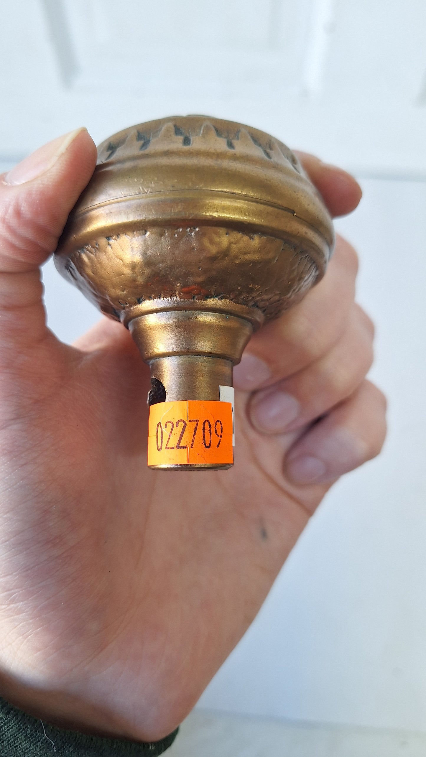 Ekado Bronze Victorian Doorknob by Sargent, Ornate Pattern Victorian Door Knob 022709