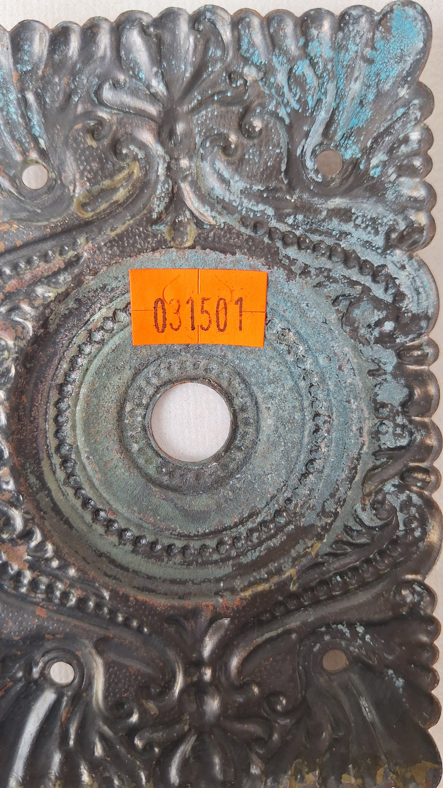 Victorian Antique Bronze Doorbell Cover, Vintage Doorbell Escutcheon, Button Doorbell 031501