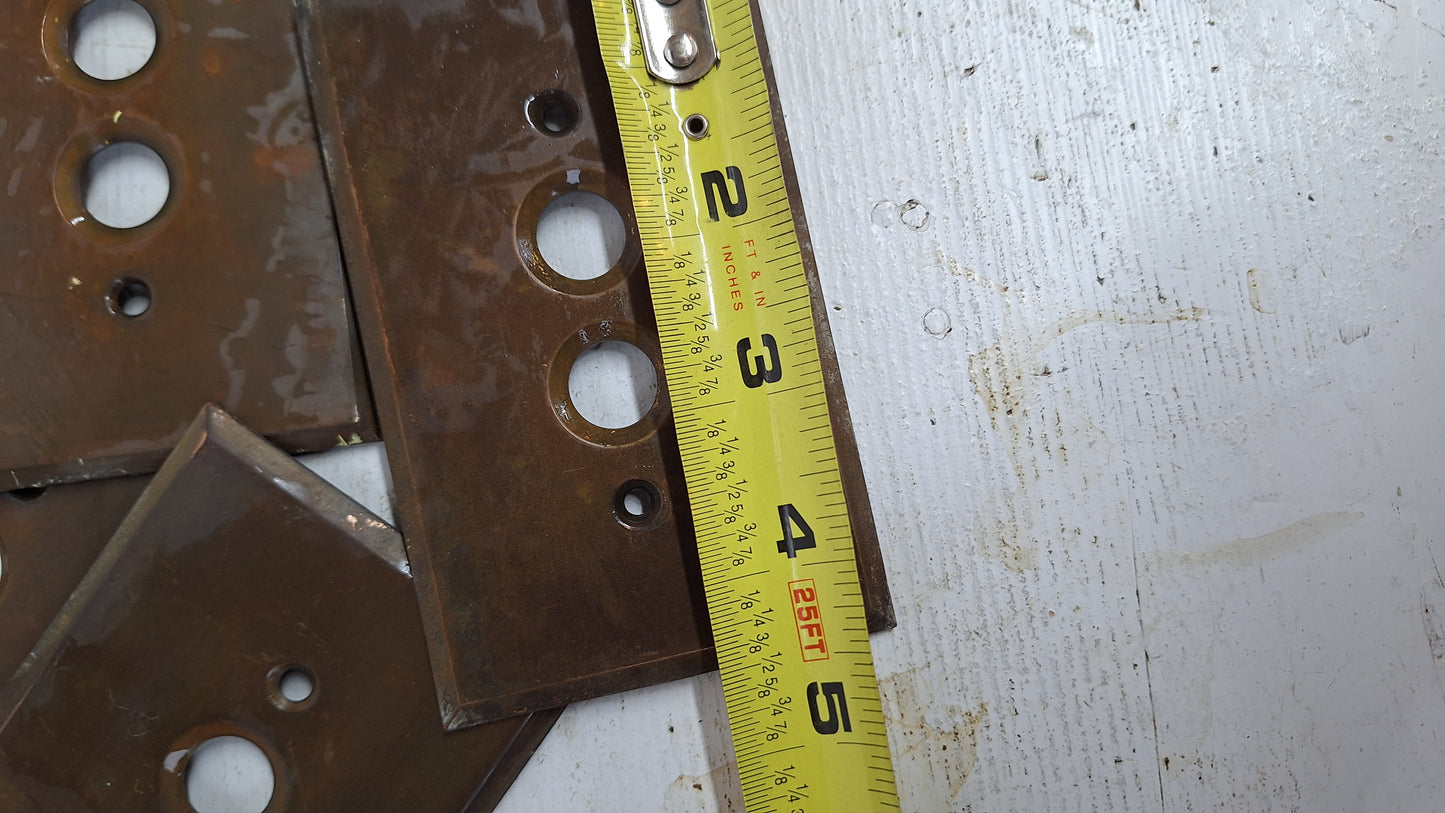 One Vintage Stamped Brass Push Button Switch Plate Cover, Brass Single Push Button Light Switch Cover Plate 040201