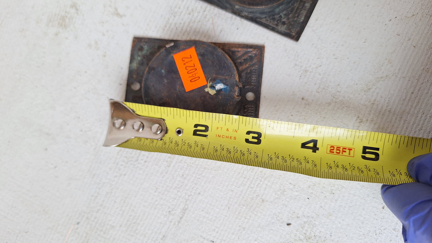 Pair of Eastlake Round Pocket Door Pulls, Antique Pulls, Eastlake Pocket Door Handle, Small Antique Victorian Door Pull 040212