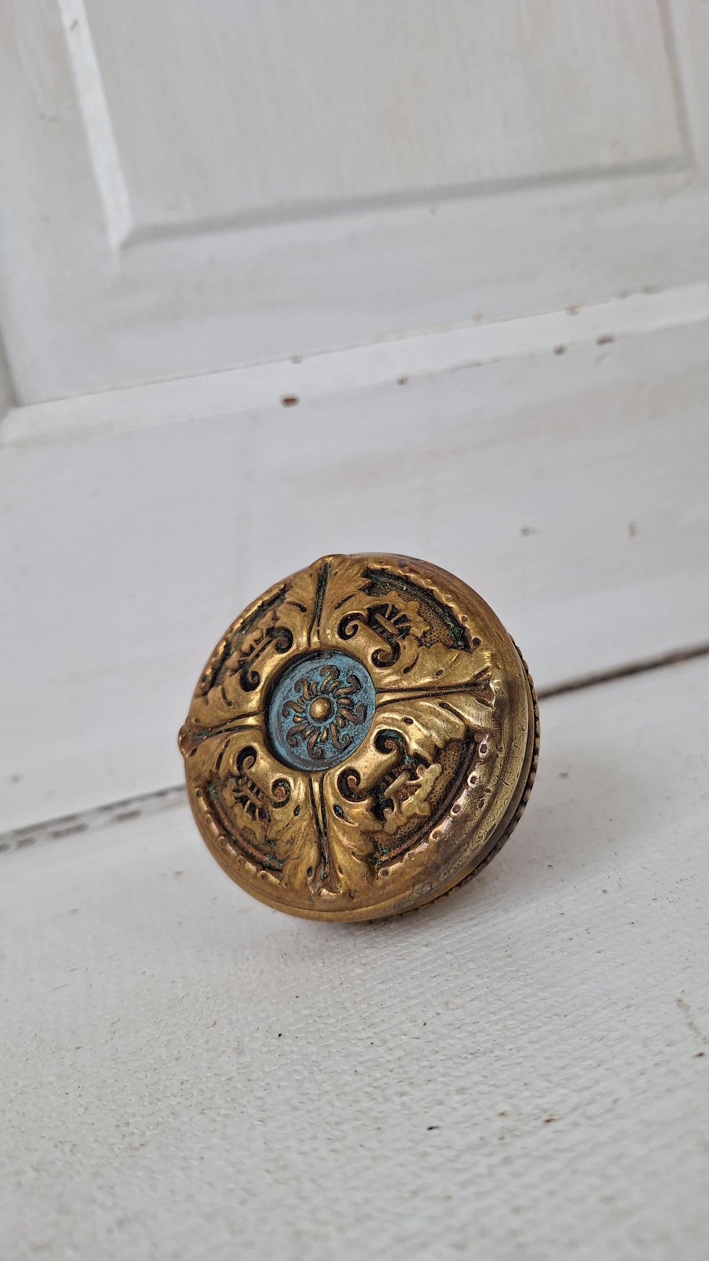 St. Cloud Doorknob by Corbin Hardware, Victorian Era Large Bronze Door Knob, Antique Bronze Door Handle 3/8" Spindle 040213