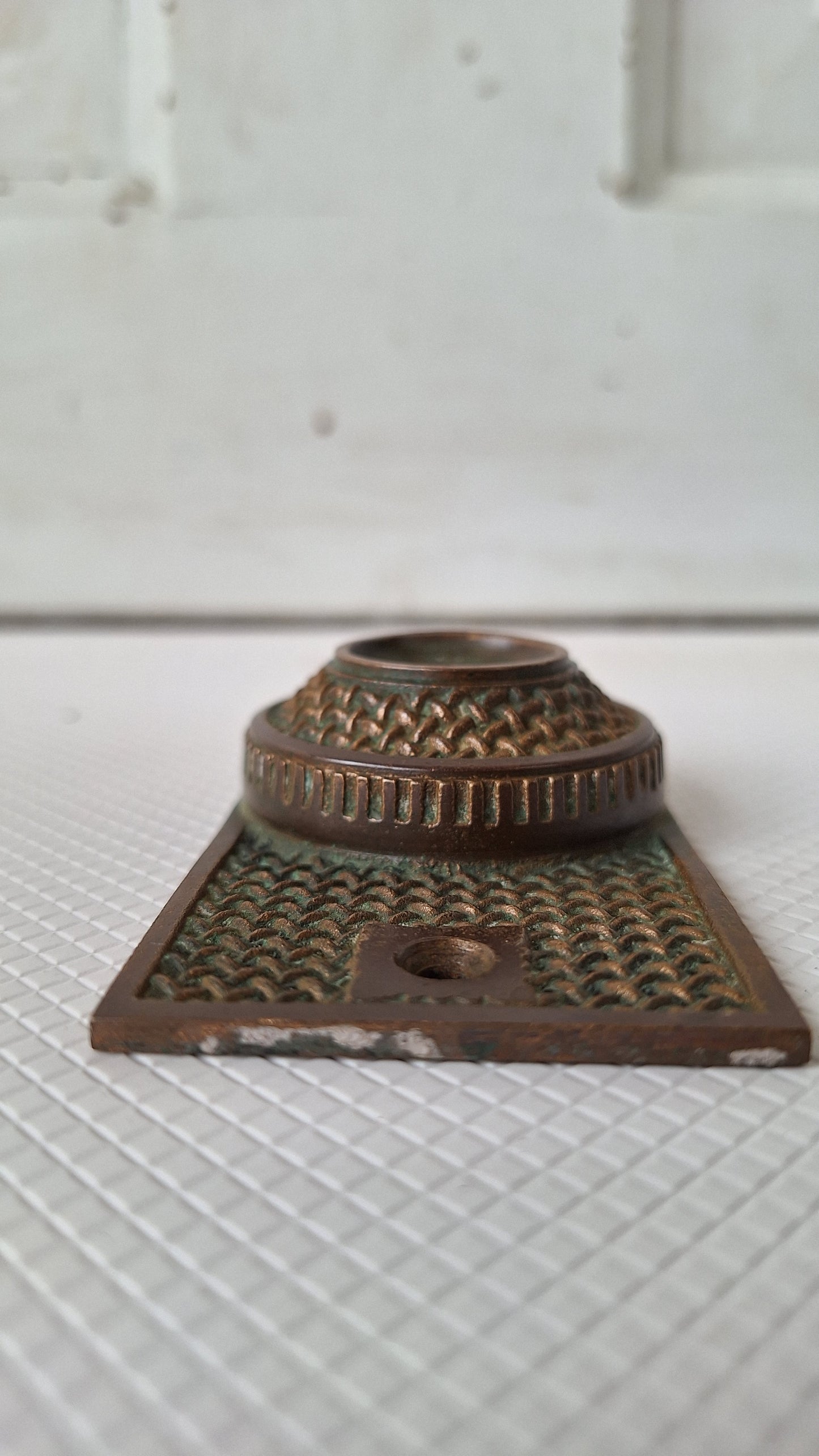 Antique Bronze "Push" Doorbell Cover, Push Button Door Bell Plate 040512