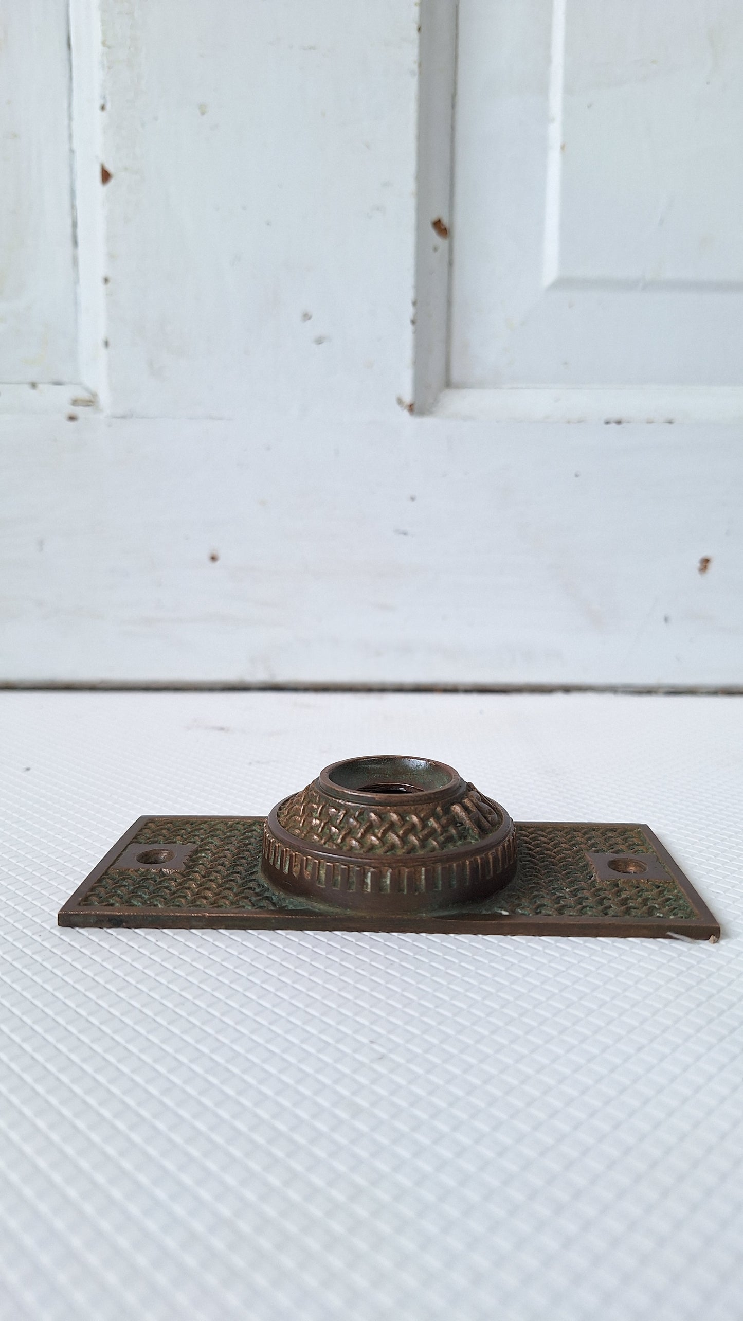 Antique Bronze "Push" Doorbell Cover, Push Button Door Bell Plate 040512
