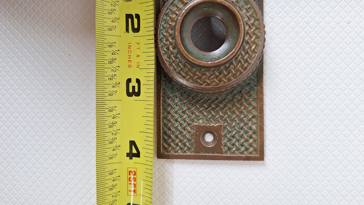 Antique Bronze "Push" Doorbell Cover, Push Button Door Bell Plate 040512