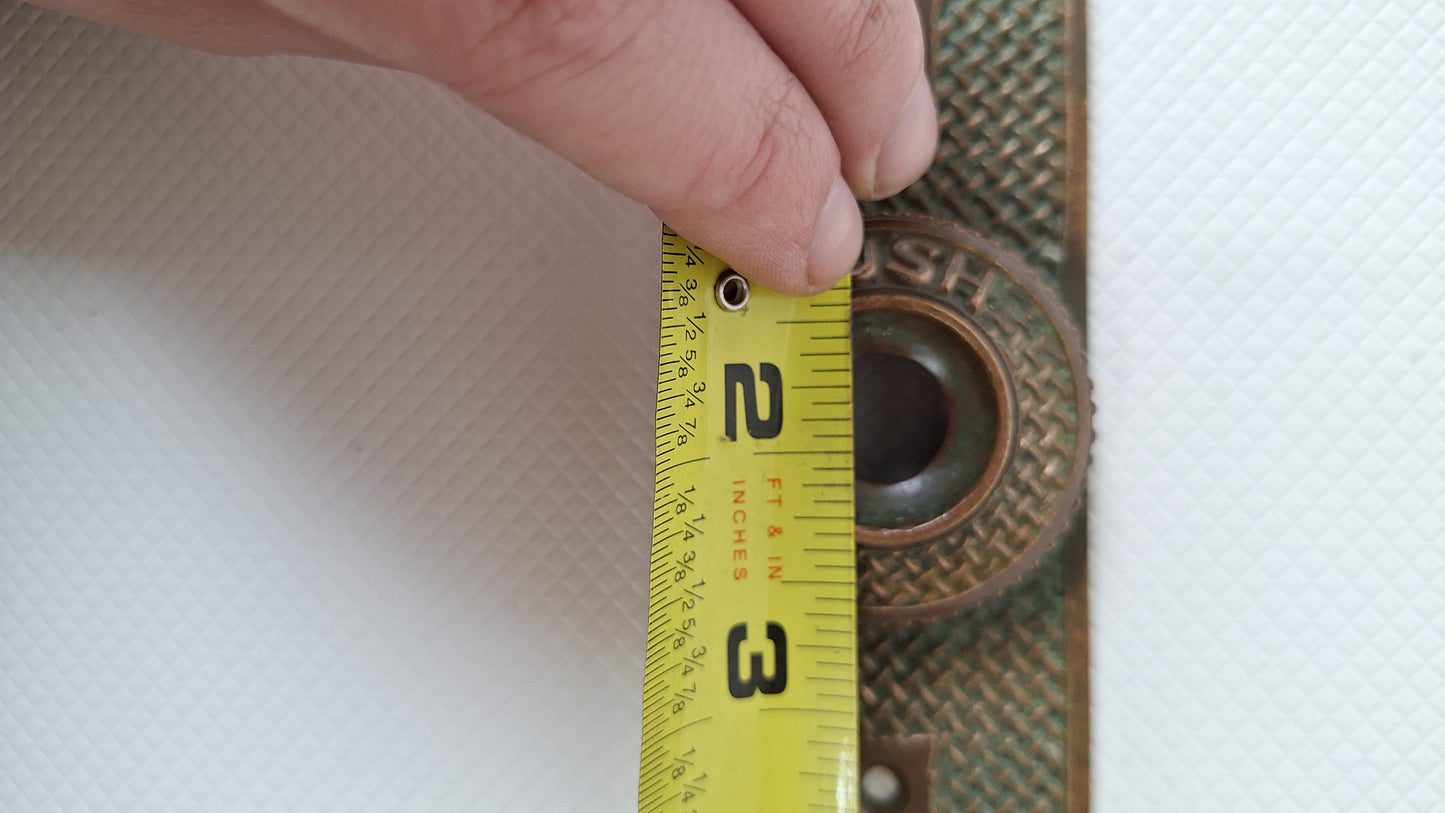 Antique Bronze "Push" Doorbell Cover, Push Button Door Bell Plate 040512