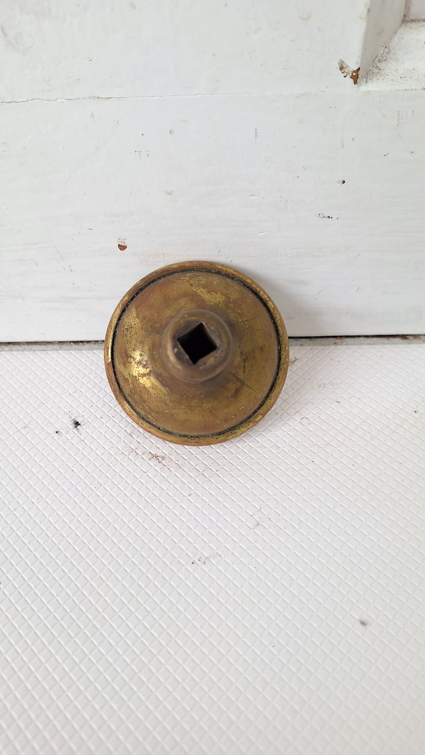 Racine Pattern Doorknob by Russell and Erwin, Antique 1900s Bronze Door Knob, Racine Design, Door Hardware 040514