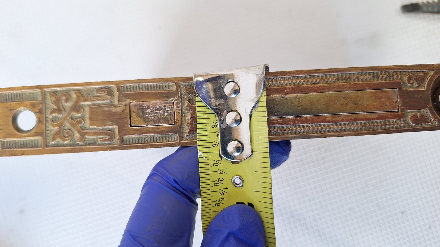 Single Antique Pocket Door Mortise Lock, Sliding or Recessed Door Lock Set, Architecture Salvage Hardware 040707