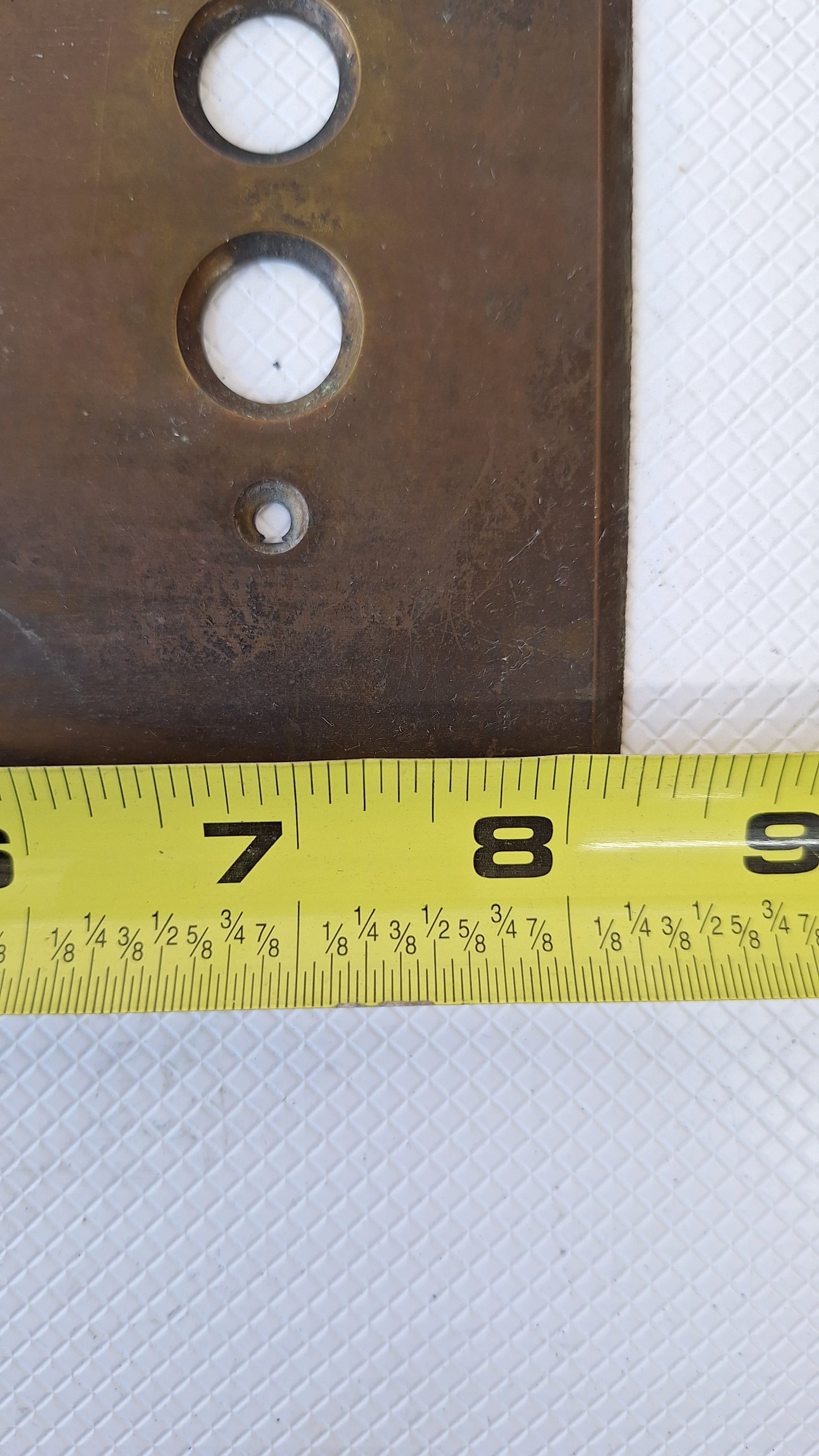 Four Switch Push Button Switch Plate, Brass Light Switchplate 040806