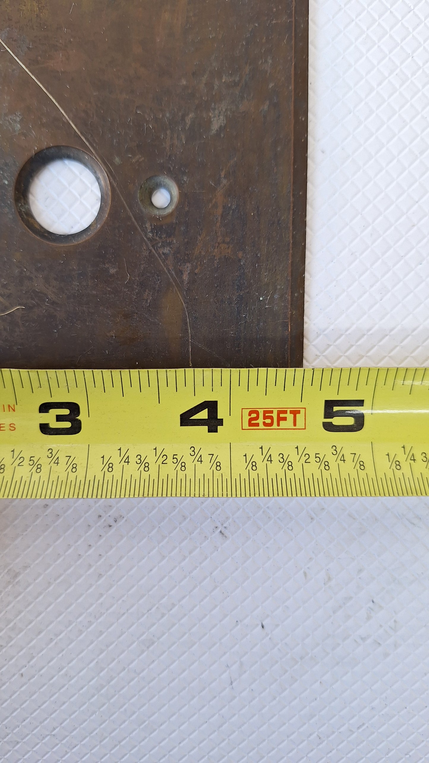 Four Switch Push Button Switch Plate, Brass Light Switchplate 040806