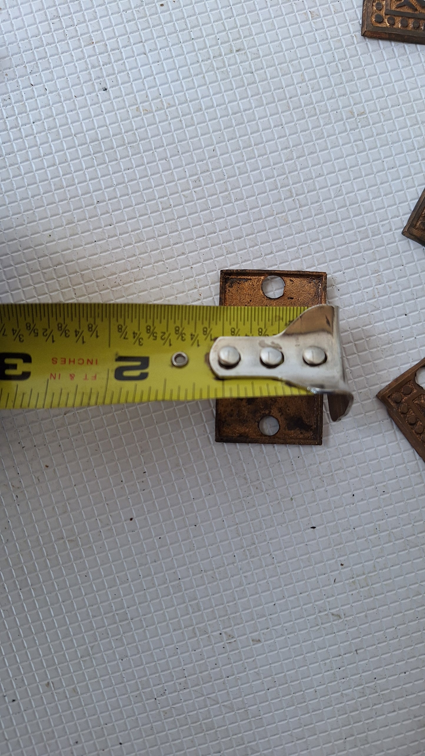 Antique Rice Pattern Key Hole Escutcheon, Antique Cast Bronze Keyhole 041505