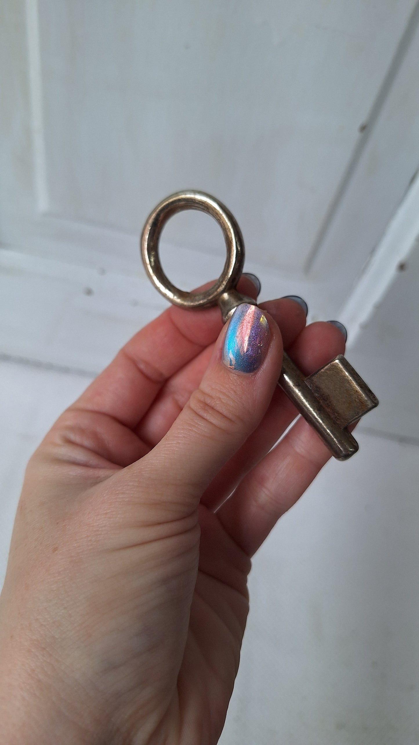 Fancy Silver Key, Old Skeleton Key, Antique Key, Antique Brass Key, Silver Skeleton Key, Key Jewelry, Key Pendant, Antique Skeleton 041802