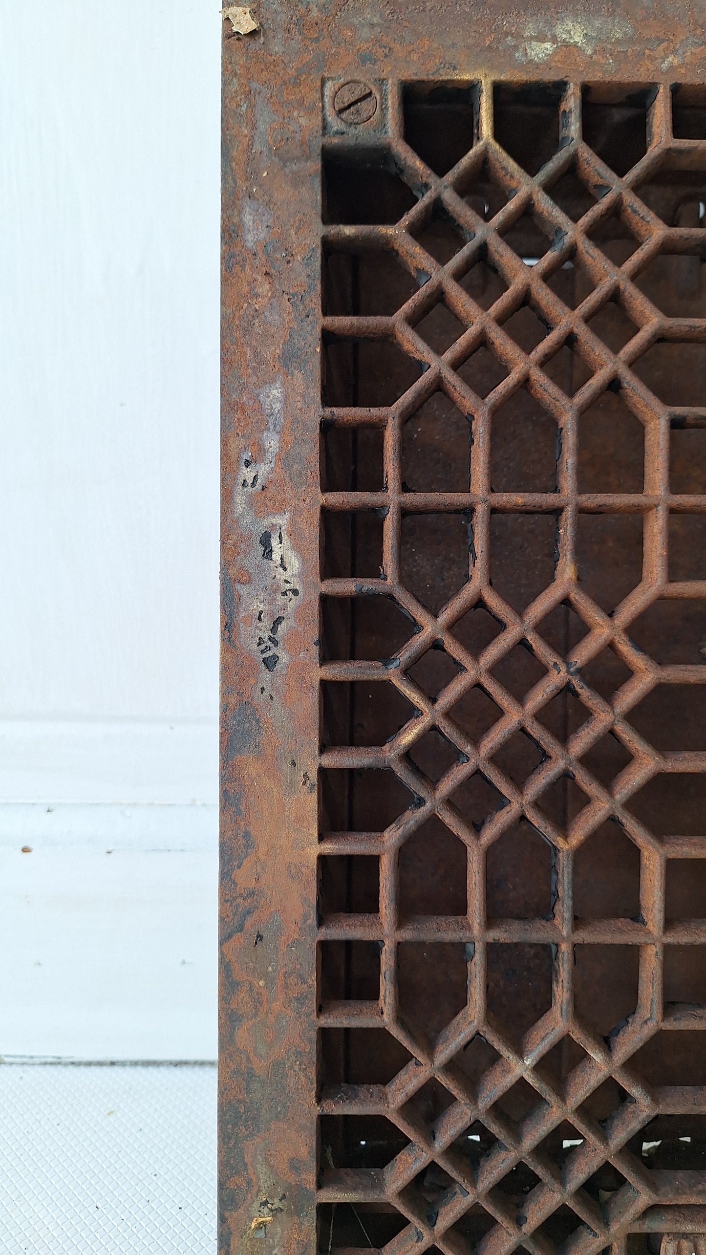 10 x 14 Antique Cast Iron Vent Grate Cover, Working Vent Cover with Dampers, Heating Vent, Cast Iron Grate, Decorative Grate 042408