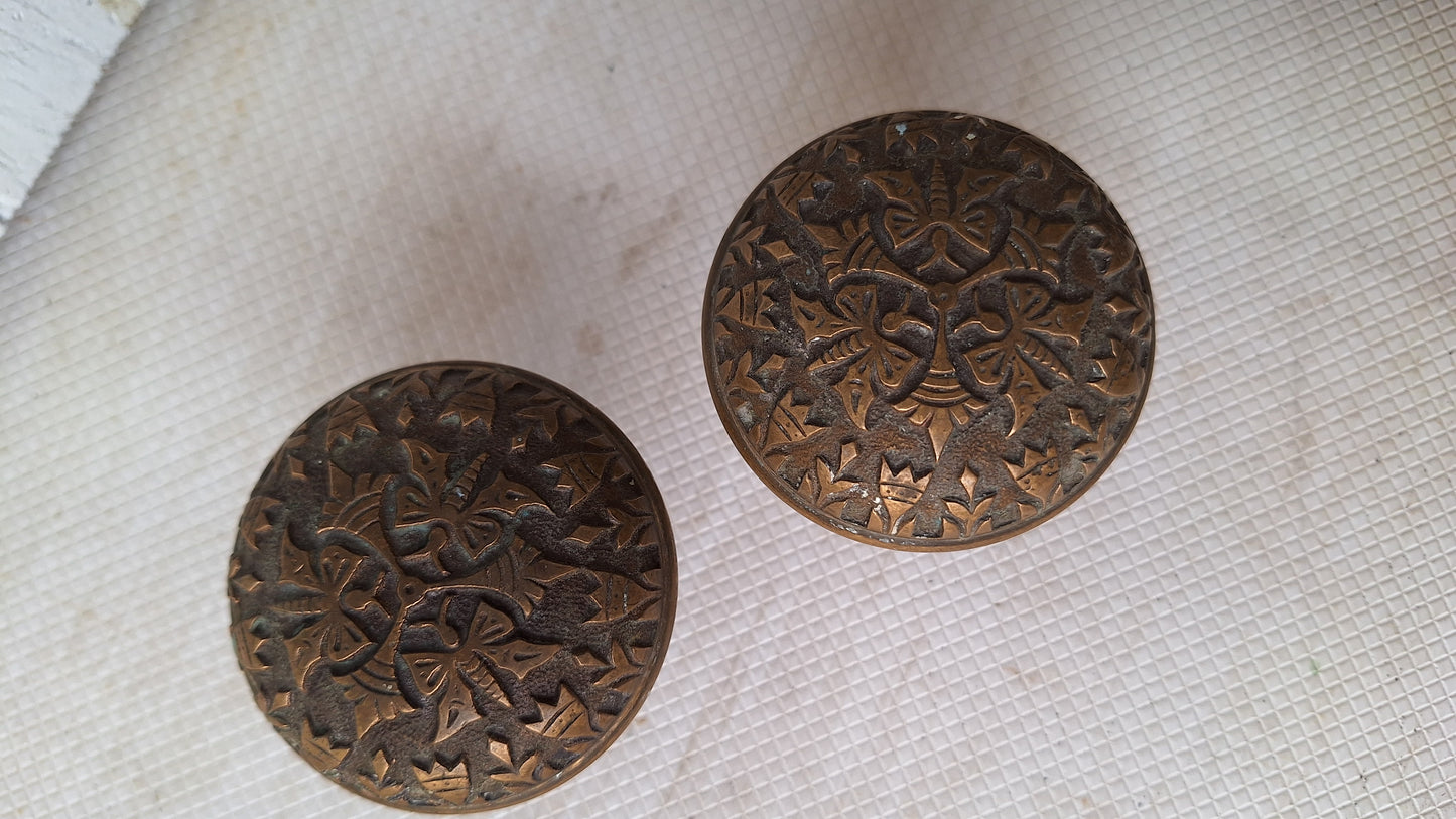 Butterfly Design Knobs and Bronze Plates Set, Entry Door Hardware Set, Antique Bronze Door Hardware 050305