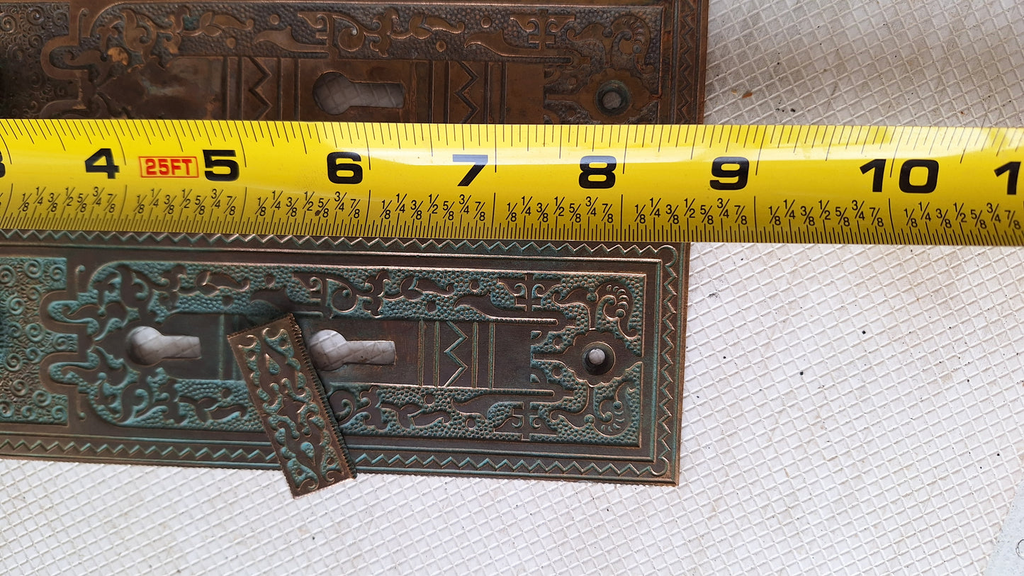 Butterfly Design Knobs and Bronze Plates Set, Entry Door Hardware Set, Antique Bronze Door Hardware 050305