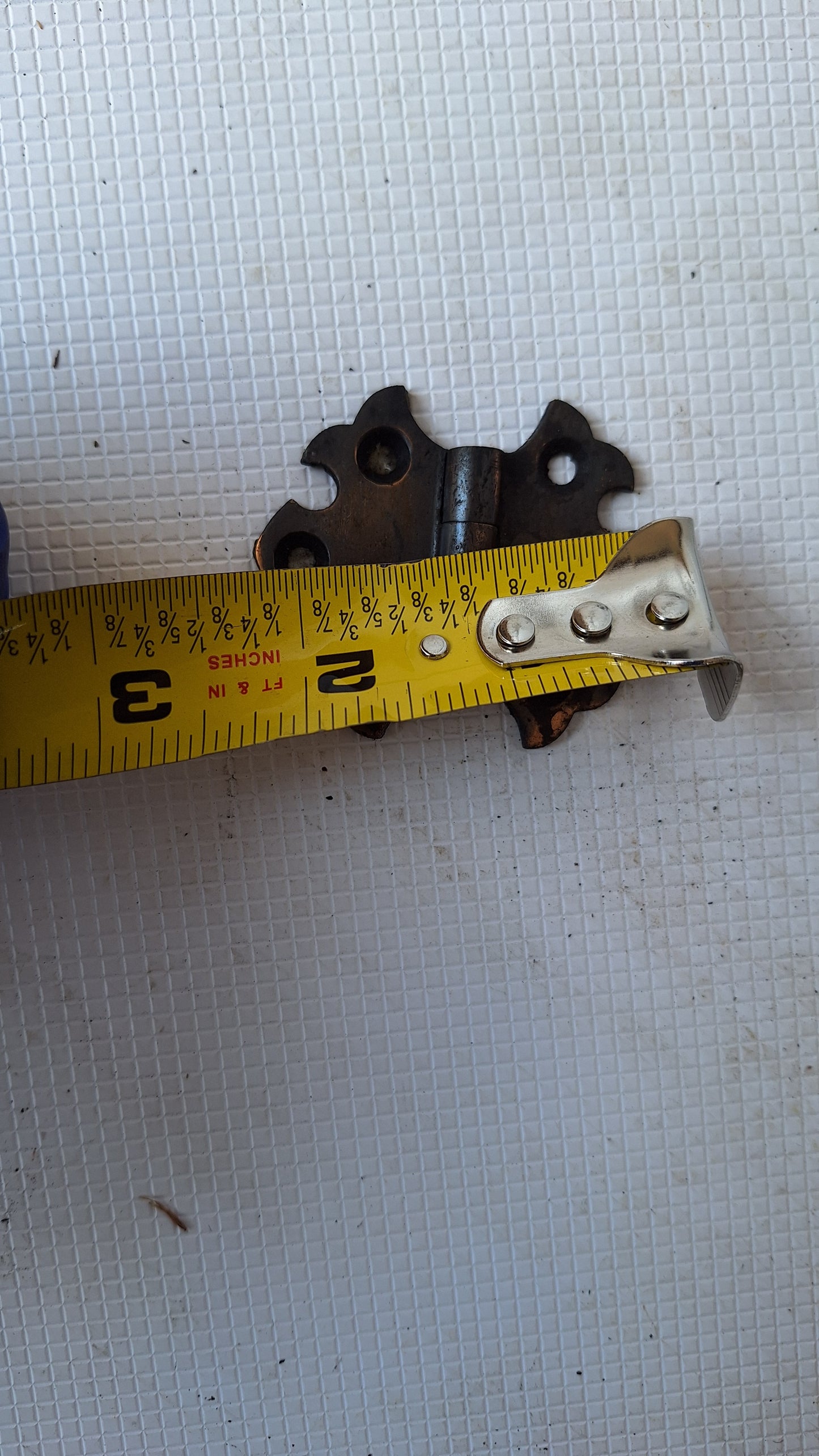 Six Antique Butterfly Cabinet Door Hinges, Small Cabinet Door Hinge Set 050609