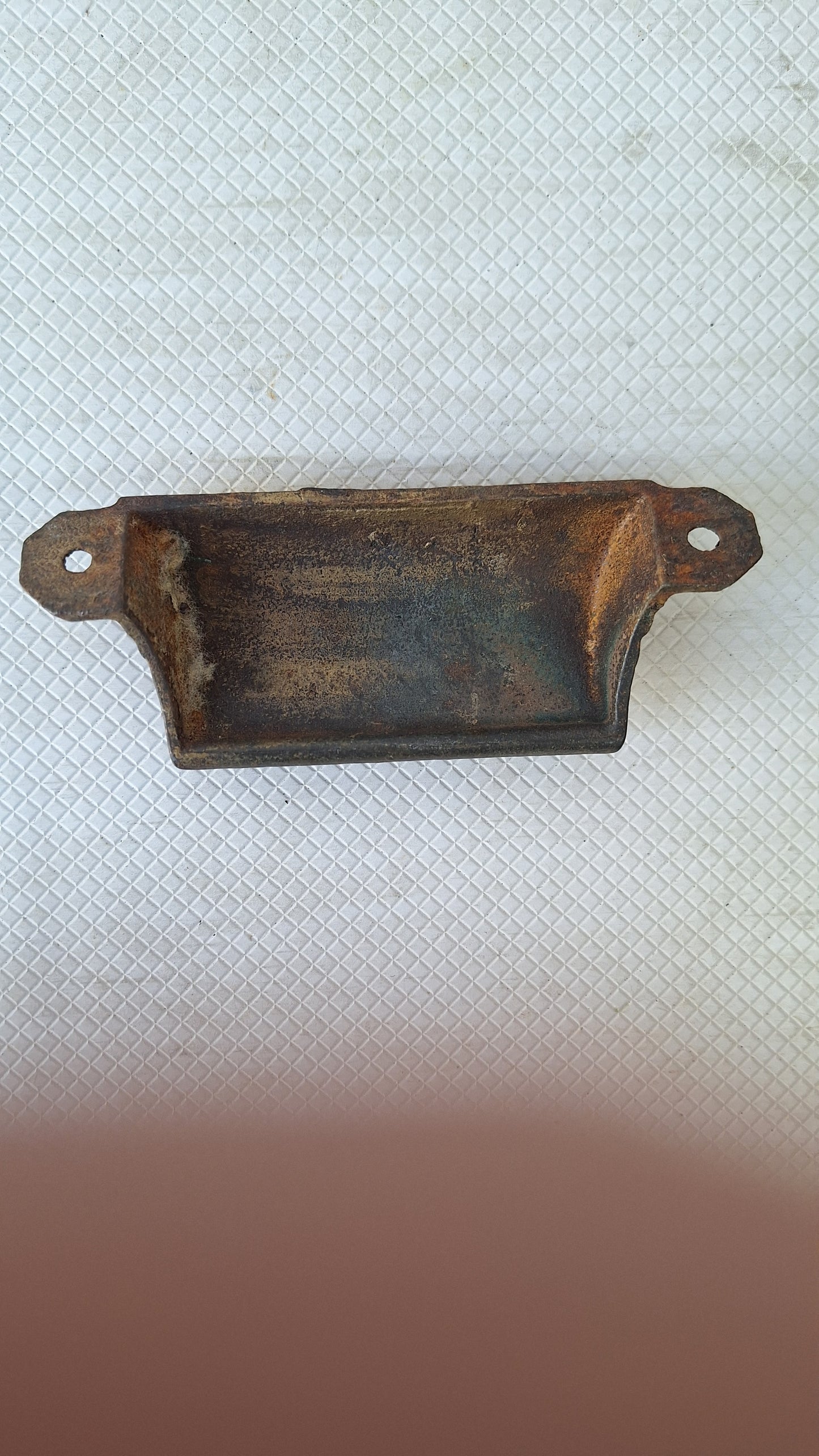 Small Eastlake Iron Pulls with Flower Detail, Antique Floral Design Pull, Cast Iron Handle Antique Victorian Hardware 050803