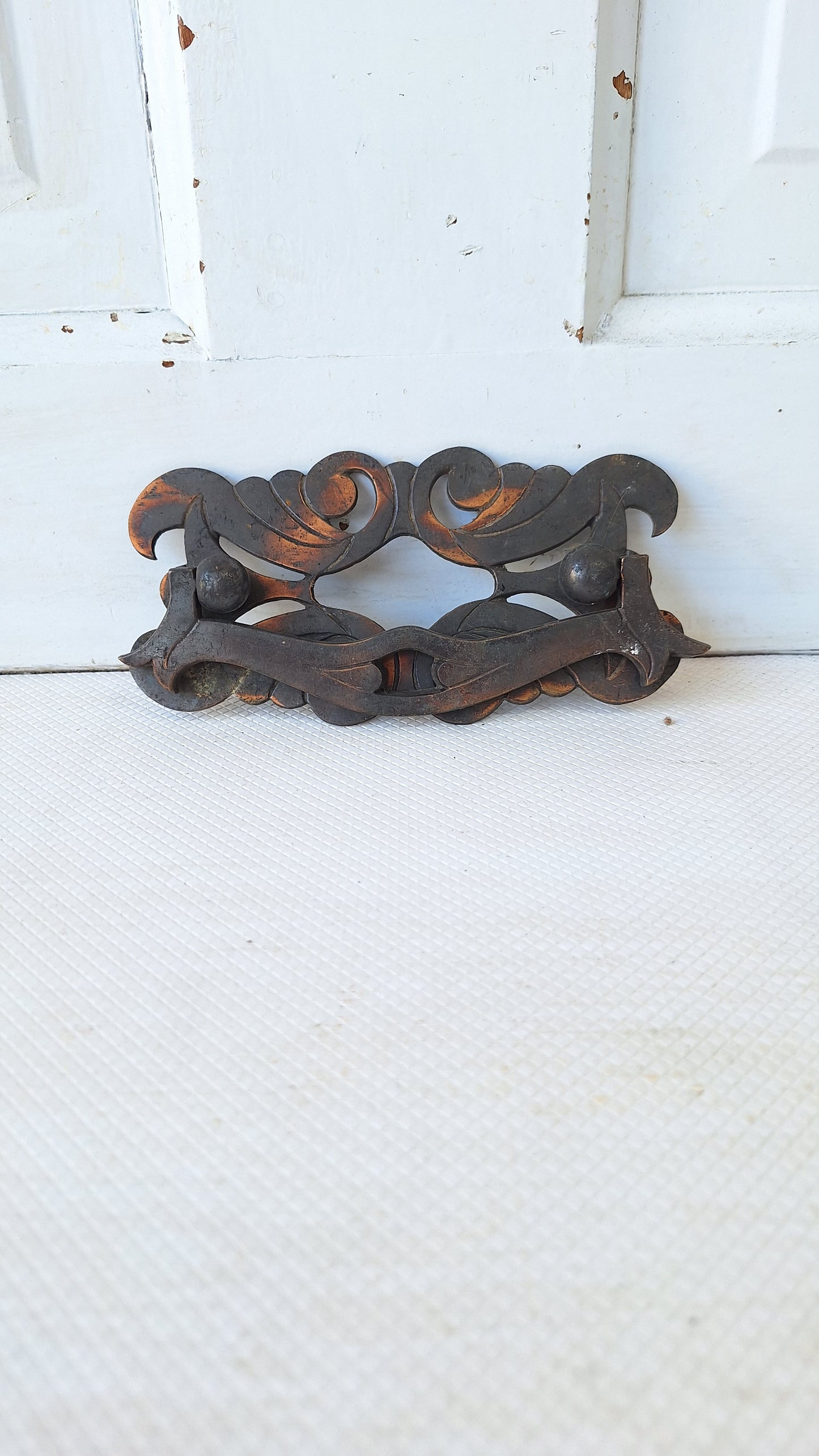 Three Victorian Cast Bronze Bin Pulls, Antique Drawer Handle, Vintage Drawer Pulls, Ornate Hardware, Iron Drawer Pull, Antique Handle