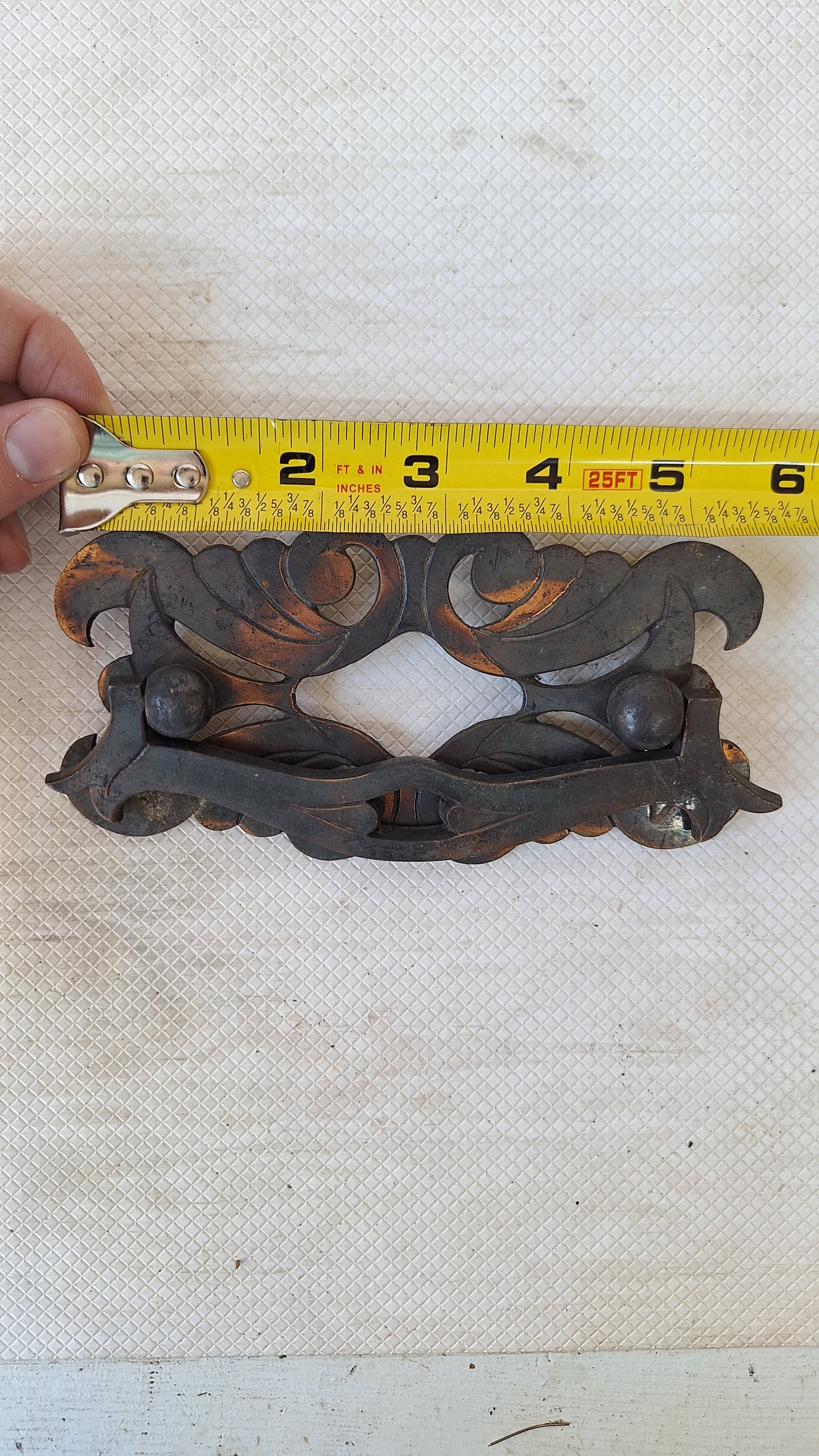 Three Victorian Cast Bronze Bin Pulls, Antique Drawer Handle, Vintage Drawer Pulls, Ornate Hardware, Iron Drawer Pull, Antique Handle
