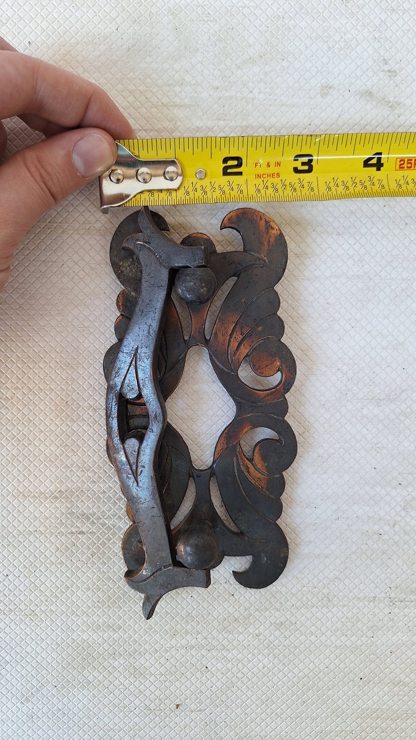 Three Victorian Cast Bronze Bin Pulls, Antique Drawer Handle, Vintage Drawer Pulls, Ornate Hardware, Iron Drawer Pull, Antique Handle