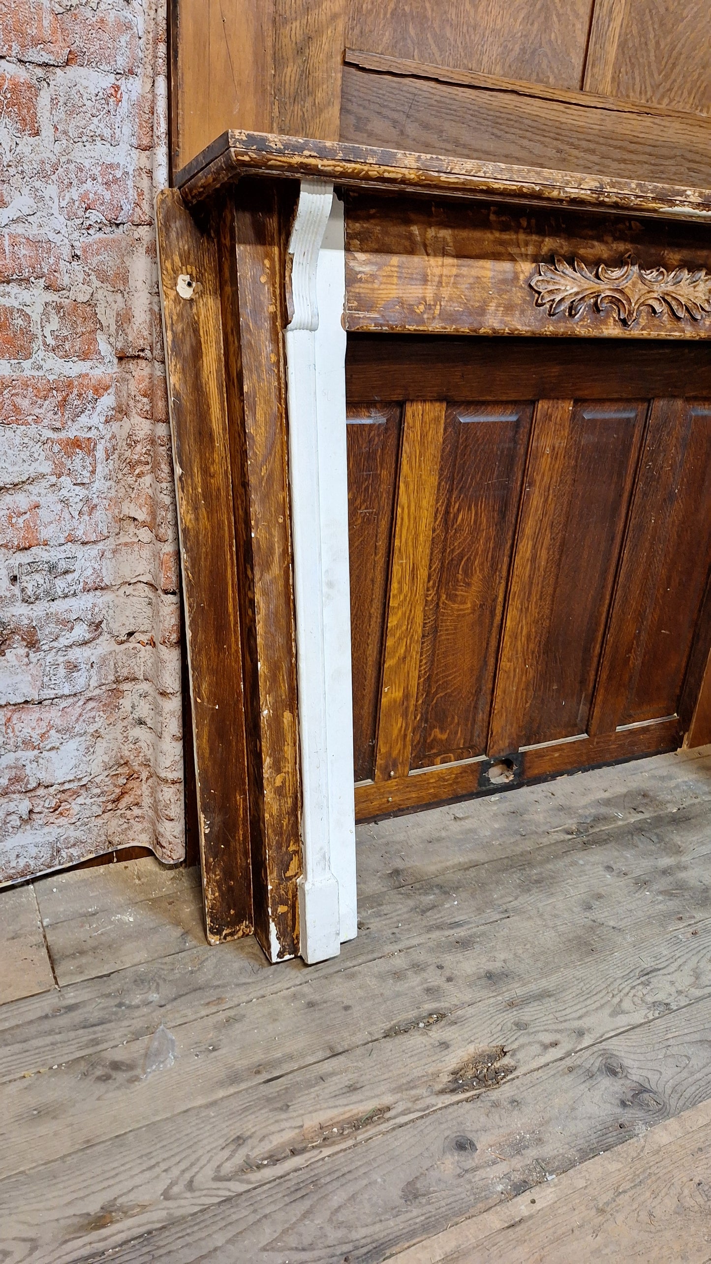 Mantle With Carvings, Antique Wood Fireplace Mantel, Carved Wood Mantel