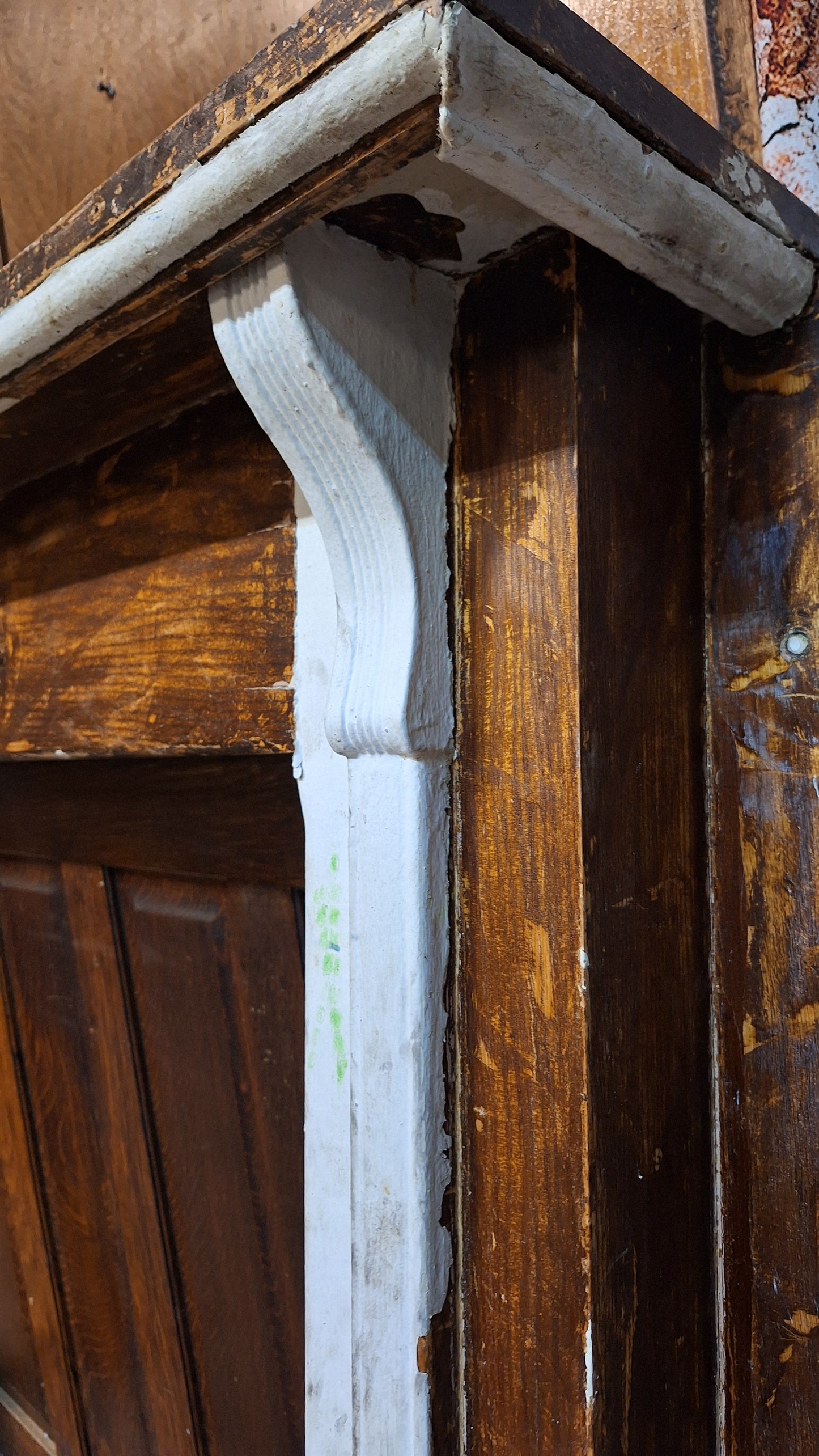 Mantle With Carvings, Antique Wood Fireplace Mantel, Carved Wood Mantel