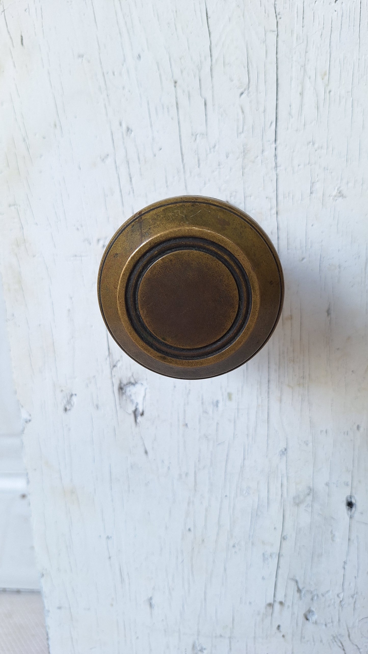 Vintage Brass Craftsman Hardware Set, Deco Door Plates and Knobs