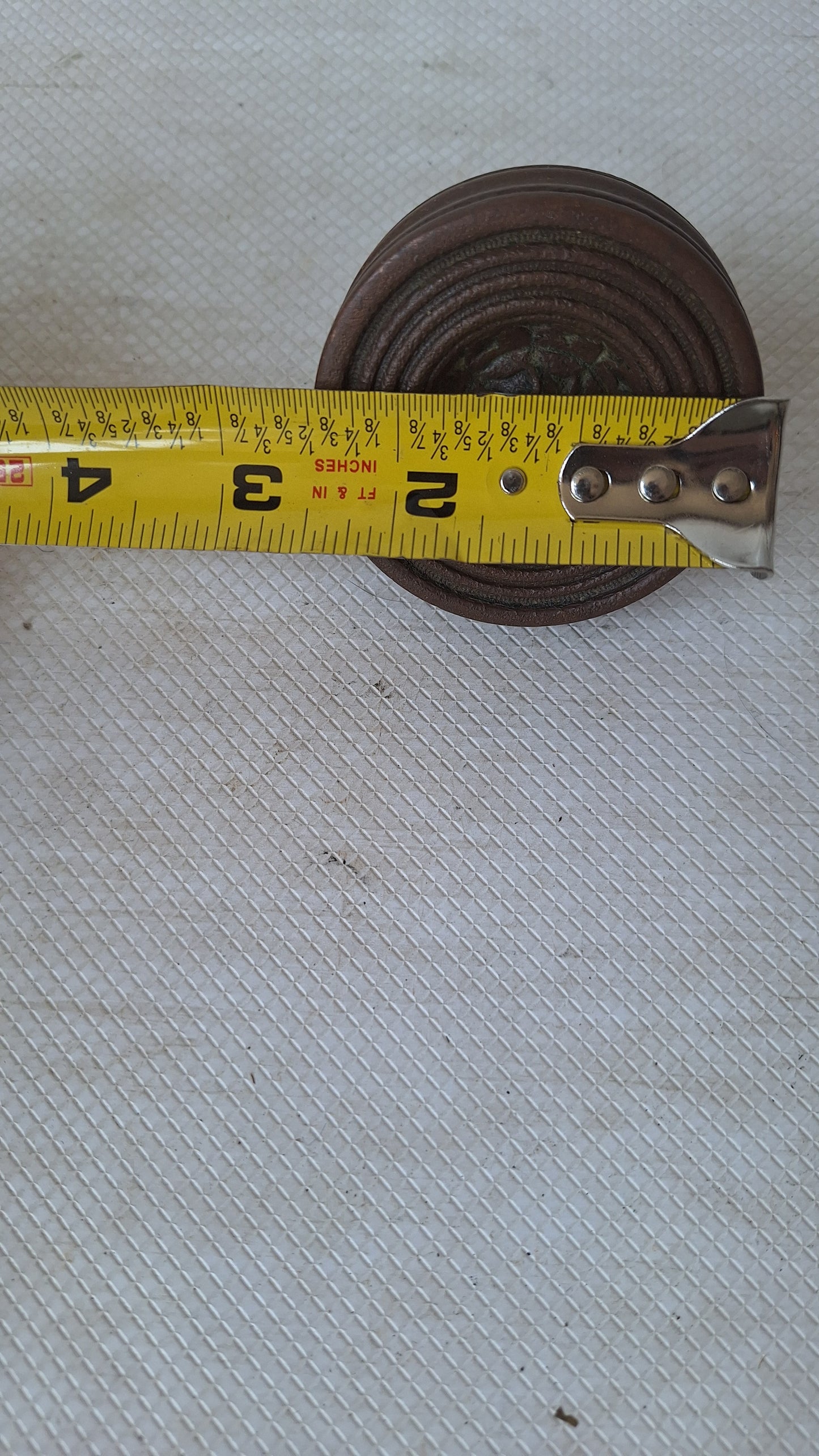 Large Hopkins & Dickinson Bronze Knob, Antique 1800s Doorknob, Architecture Salvage, Fancy Doorknob 053005