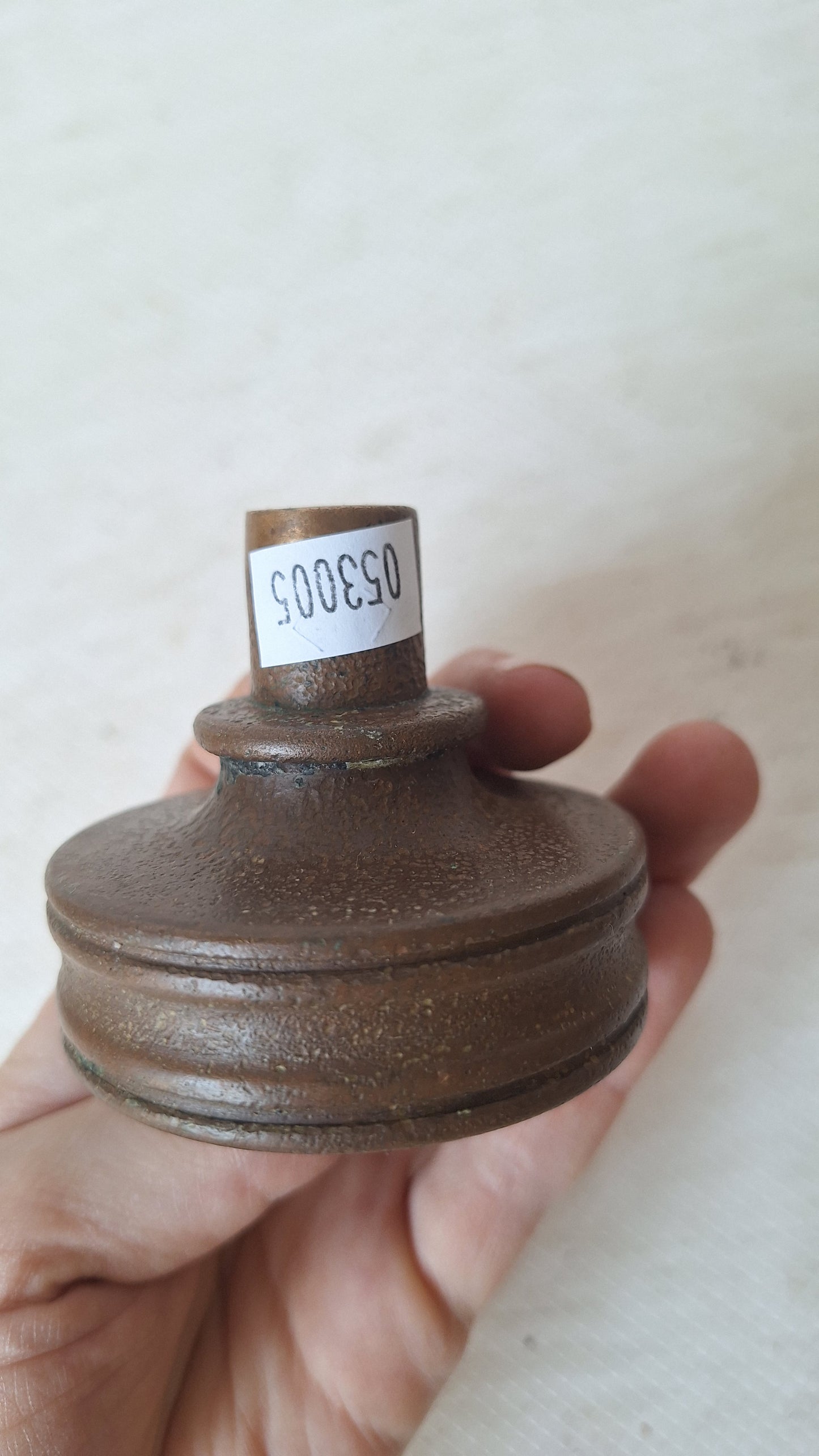 Large Hopkins & Dickinson Bronze Knob, Antique 1800s Doorknob, Architecture Salvage, Fancy Doorknob 053005
