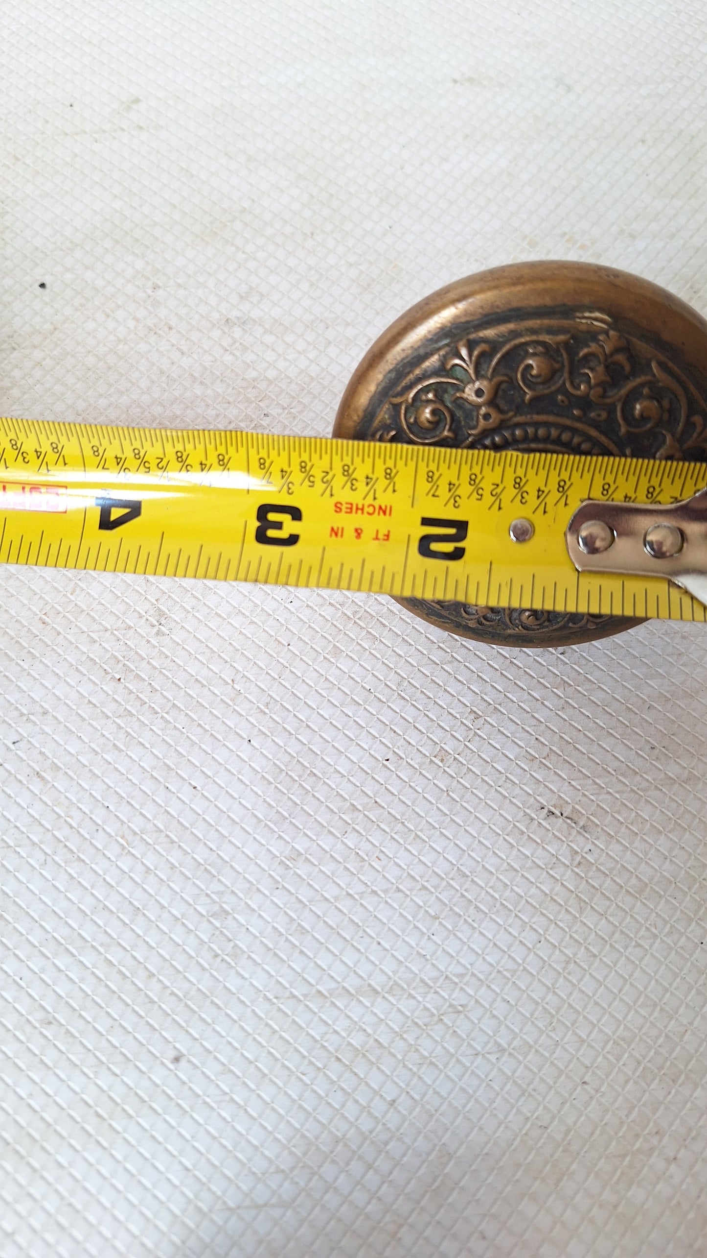Large Ornate Bronze Doorknob, Victorian Era Large Bronze Door Knob, Antique Bronze Door Handle Threaded Spindle 053101
