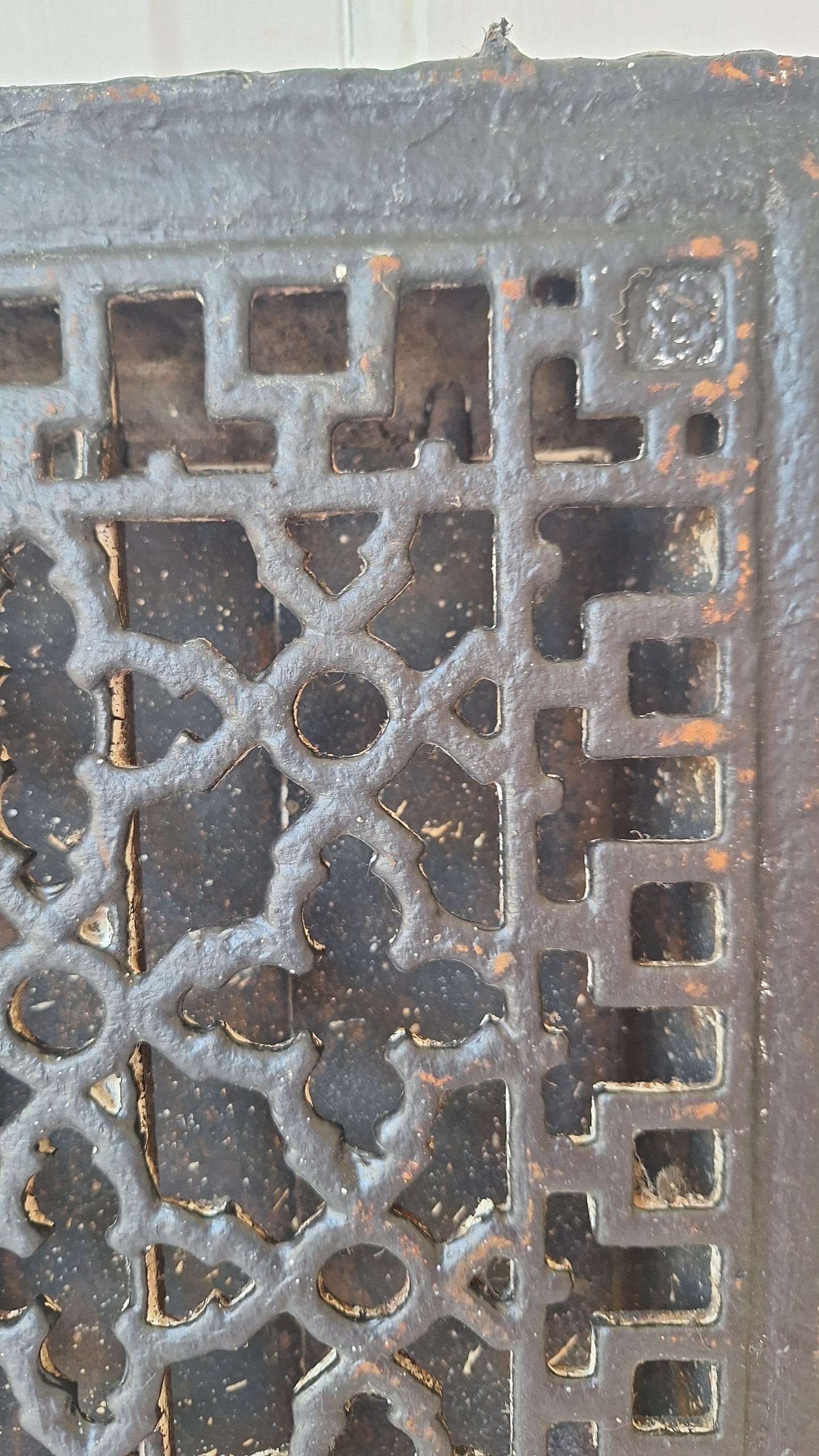 10 x 14 Decorative Cast Iron Vent Grate Cover, Working Vent Cover with Dampers, Heating Vent, Cast Iron Grate, Antique Vent Grate 070501