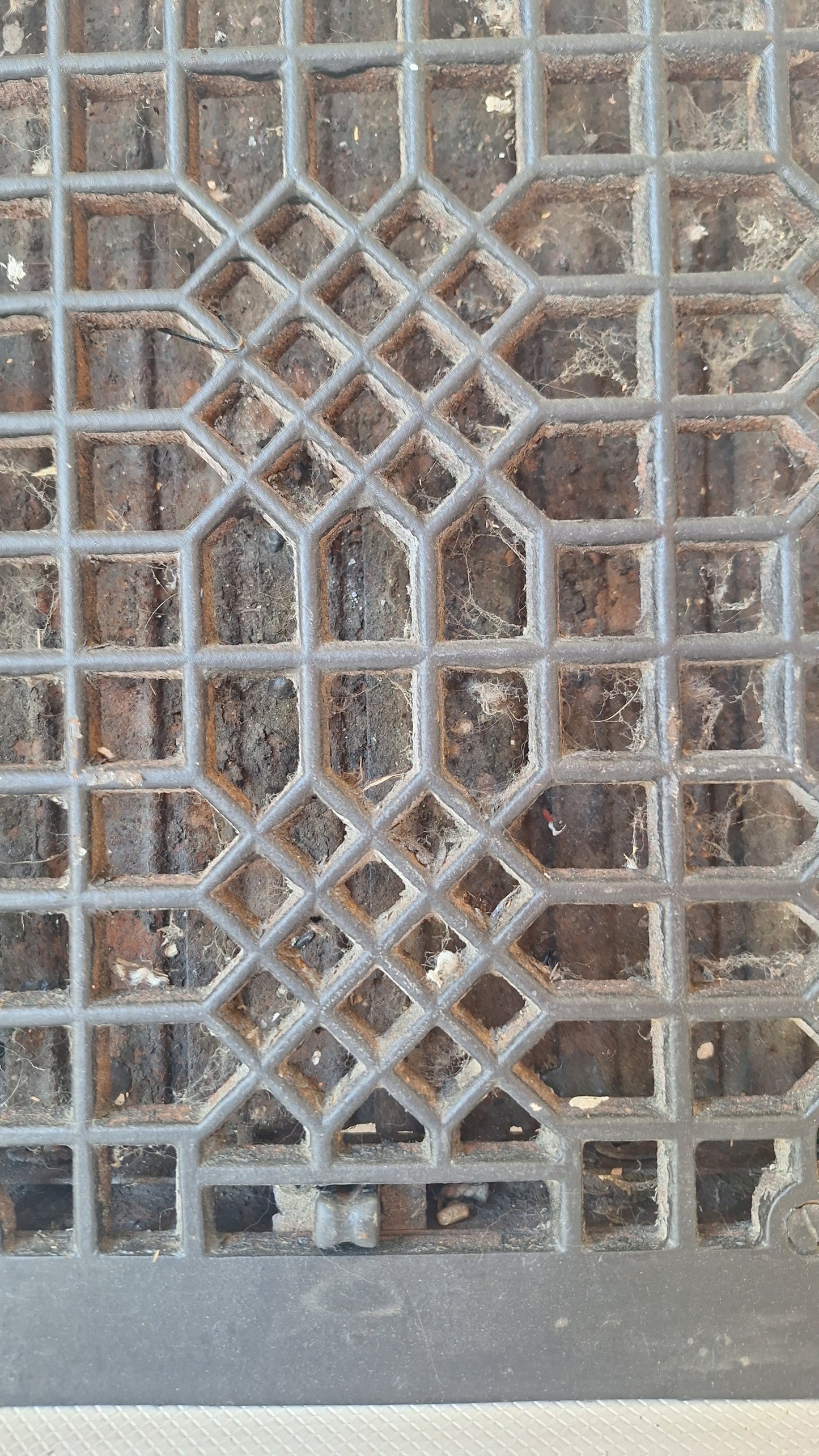 14 x 17 Large Cast Iron Vent Grate Cover, Working Antique Vent with Louvers, Heating Vent 070503