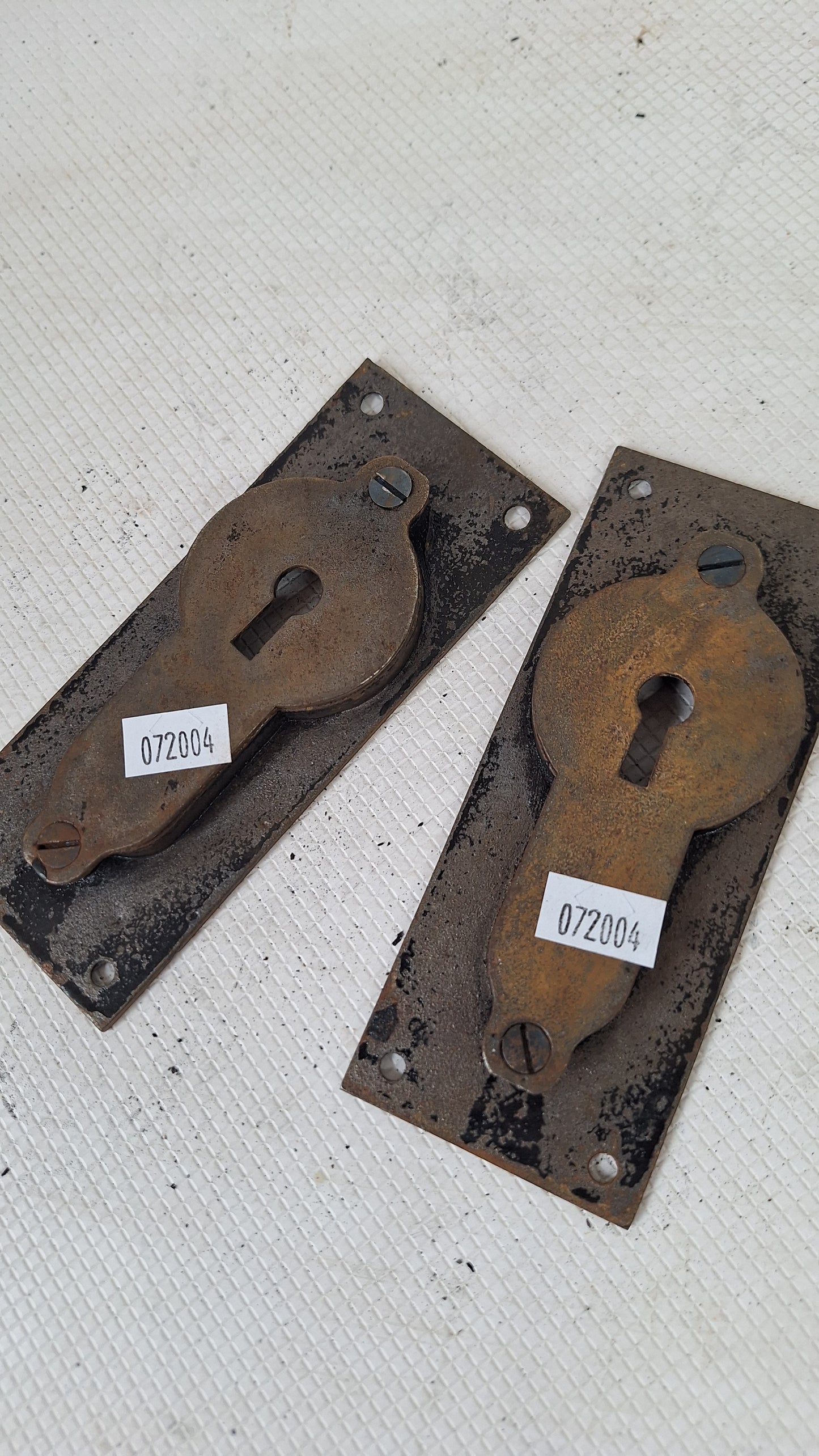 Ornate Iron Pair of Pocket Door Pulls, Pocket Door Handles, Pocket Door Hardware Recessed Handle Pulls 072004
