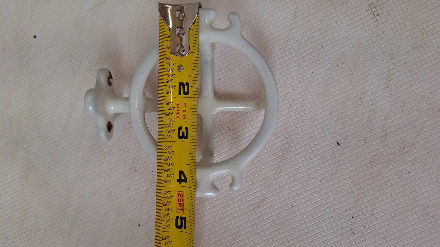 Vintage Toothbrush Holder, Toothbrush Rack, White Porcelain or Ceramic Bathroom Accessory, Antique Bathroom, Salvaged Bathroom 072401