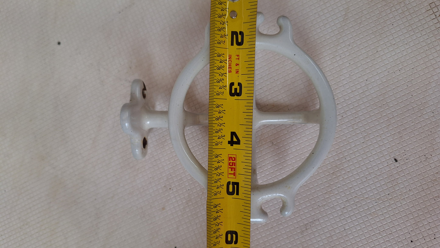 Vintage Toothbrush Holder, Toothbrush Rack, White Porcelain or Ceramic Bathroom Accessory, Antique Bathroom, Salvaged Bathroom 072401