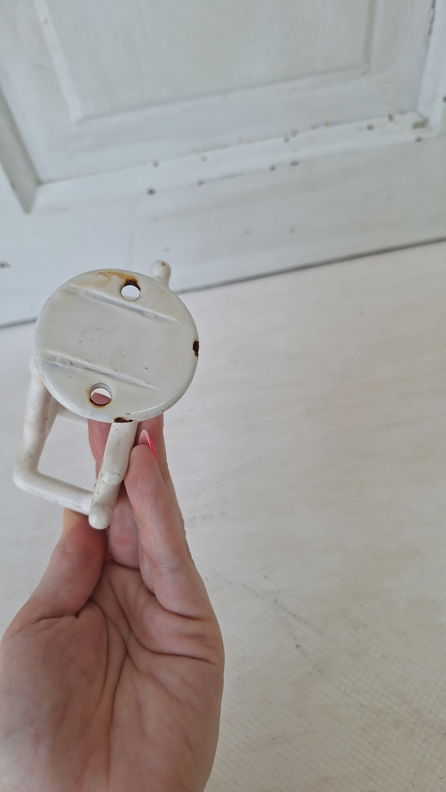 Vintage Toothbrush Holder, Toothbrush Rack, White Porcelain or Ceramic Bathroom Accessory, Antique Bathroom, Salvaged Bathroom 072801