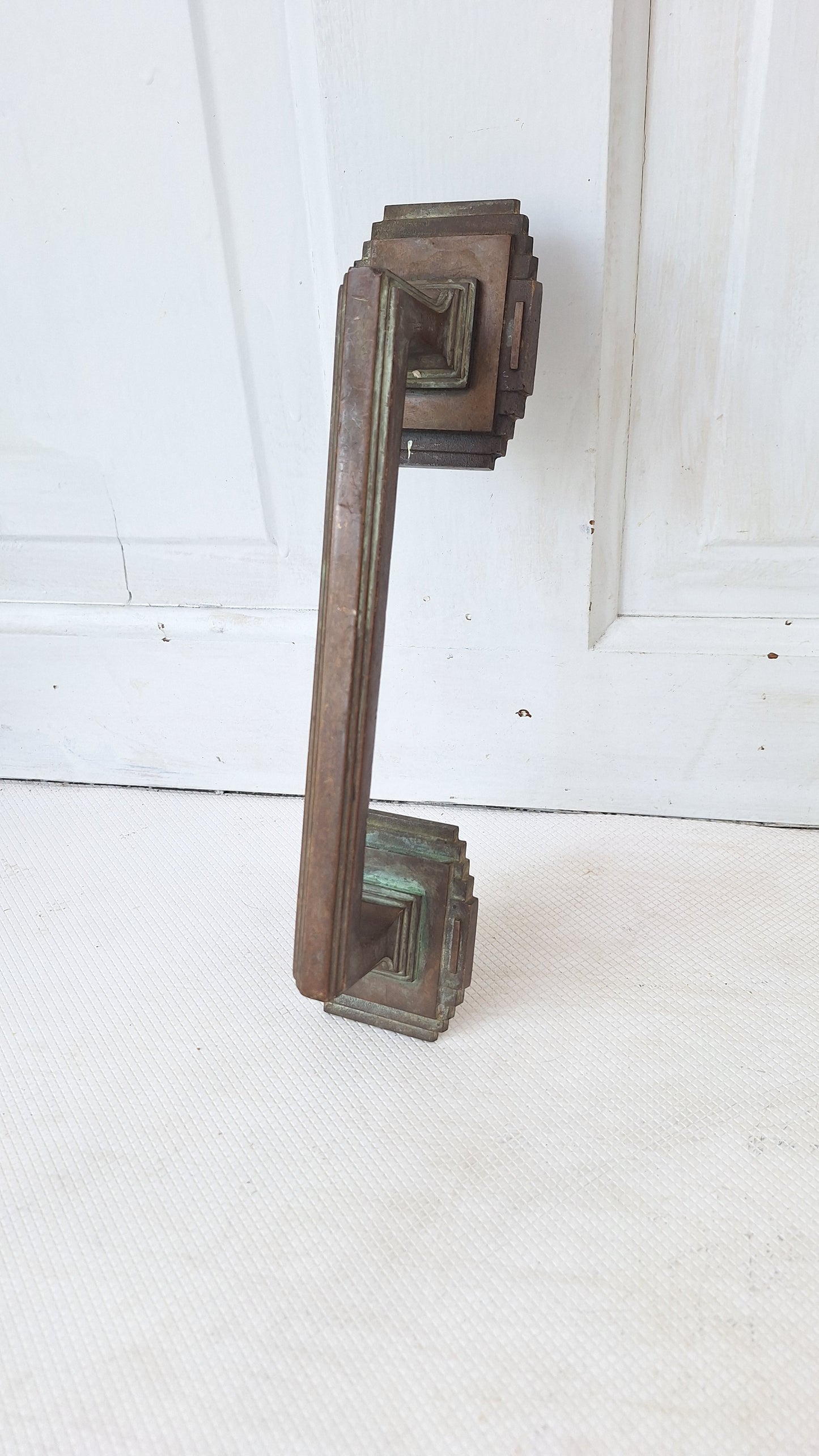 Ornate Art Deco Style Bronze Door Pull, Large Door Handle, Antique Gate Latch, Fancy Bronze, Antique Bronze Pull Handle 072901