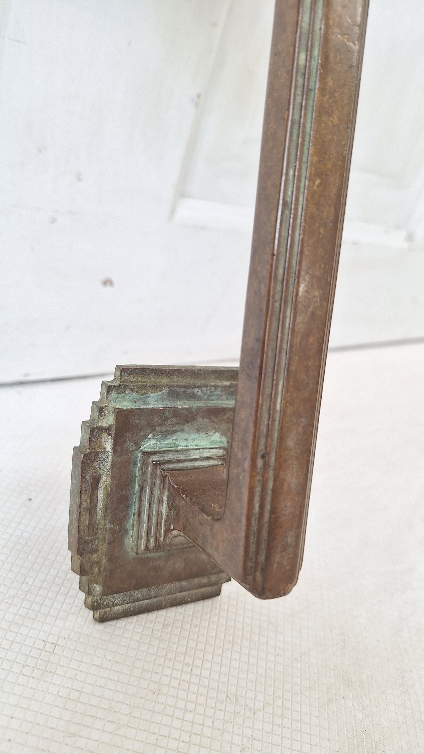 Ornate Art Deco Style Bronze Door Pull, Large Door Handle, Antique Gate Latch, Fancy Bronze, Antique Bronze Pull Handle 072901