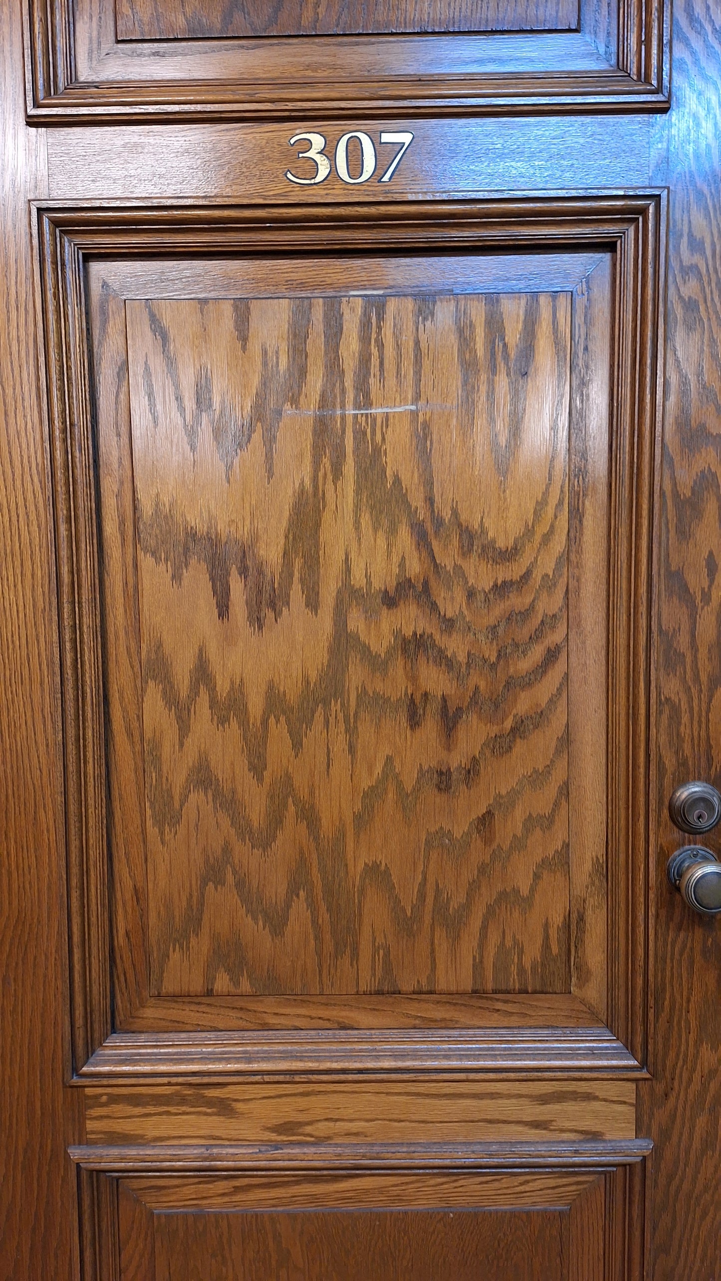 34" Oak Raised Panel Antique Door in Jamb, Interior Antique Passage Door in Frame, Salvaged Wood Door Architecture Salvage 080704