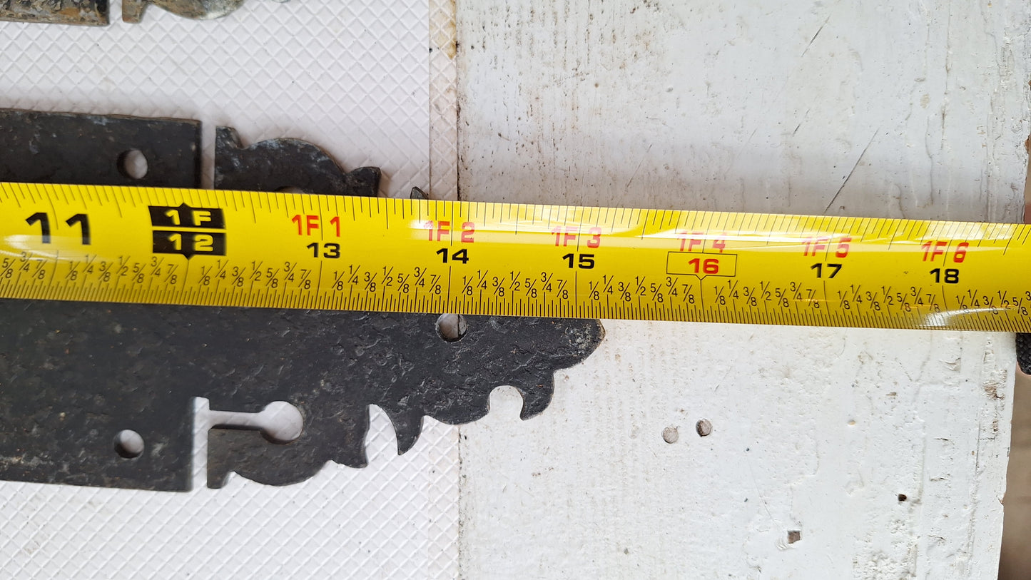 Tudor Vintage Iron Door Push Plates, Hammered Texture Antique Door Finger Plates, Swinging Door Plates 081005