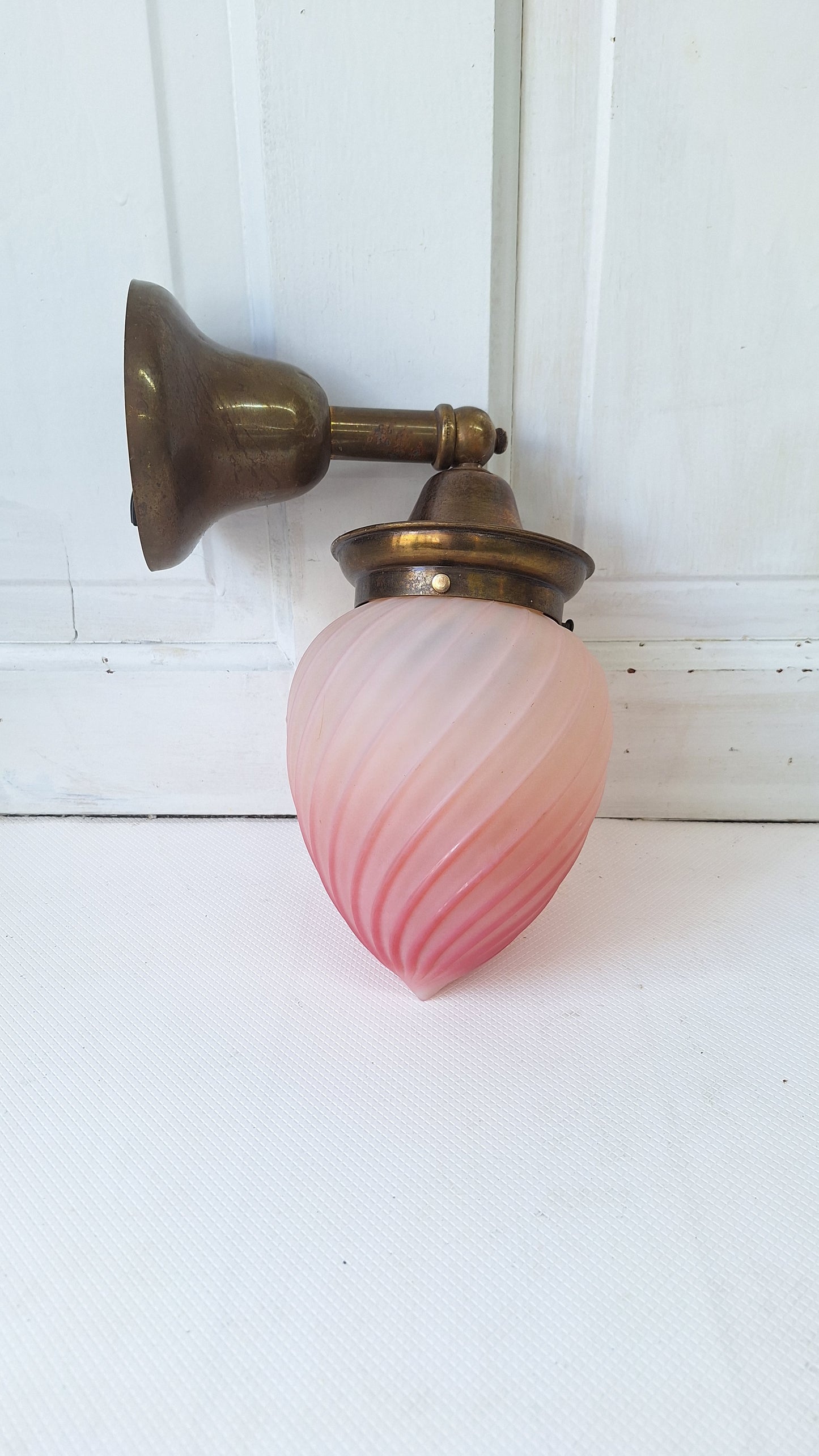 Art Deco Vintage Brass Sconce, Antique Brass Sconce, Vintage Wall Light, Reading Light Brass Hall Light Hallway Light Art Deco Light 082503