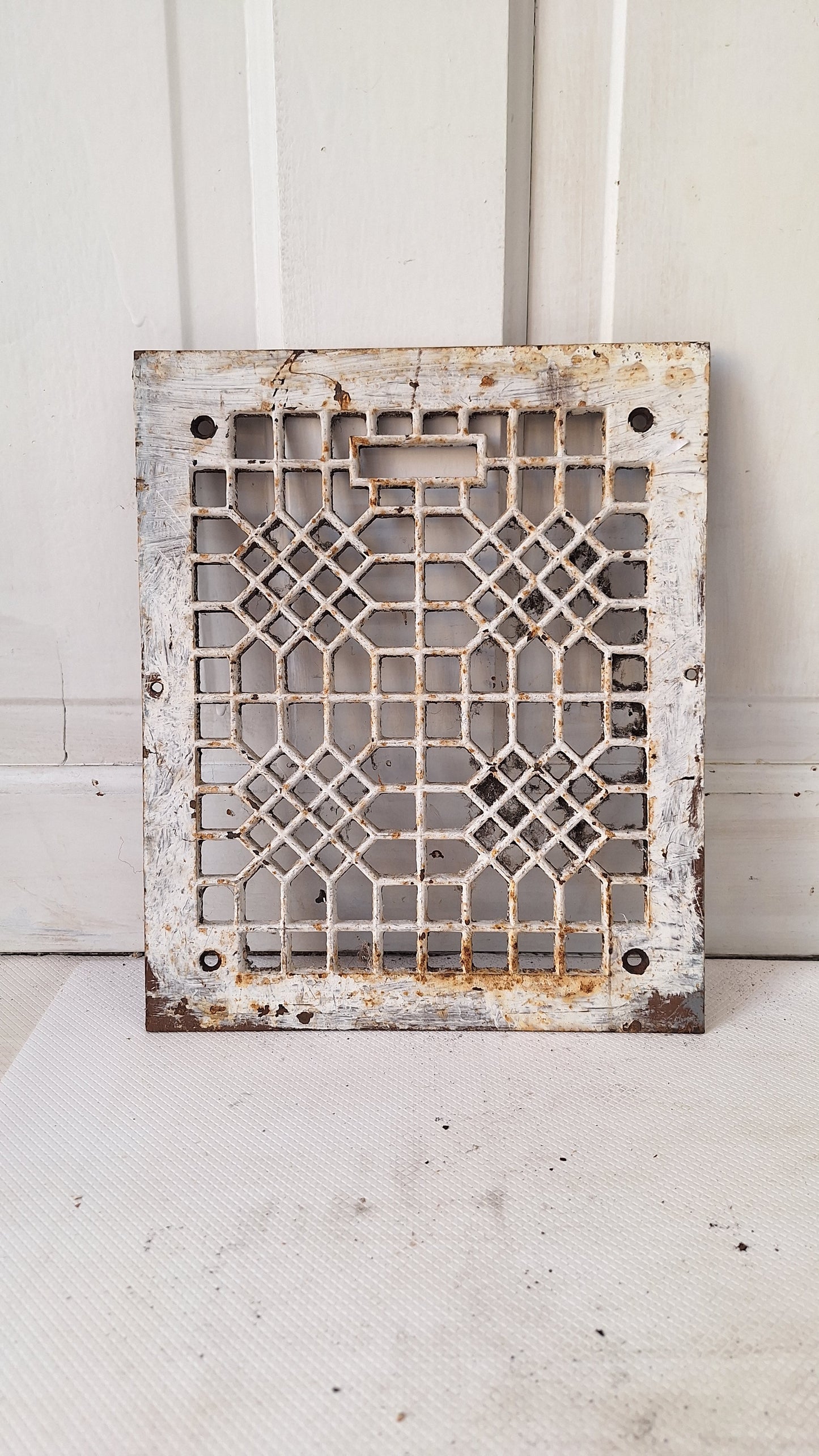 10 x 12 Cast Iron Vent Cover, Cold Air Return, Large Floor Vent, Large Grate Ornate Iron Grate Heat Vent Cover Antique Floor Grate