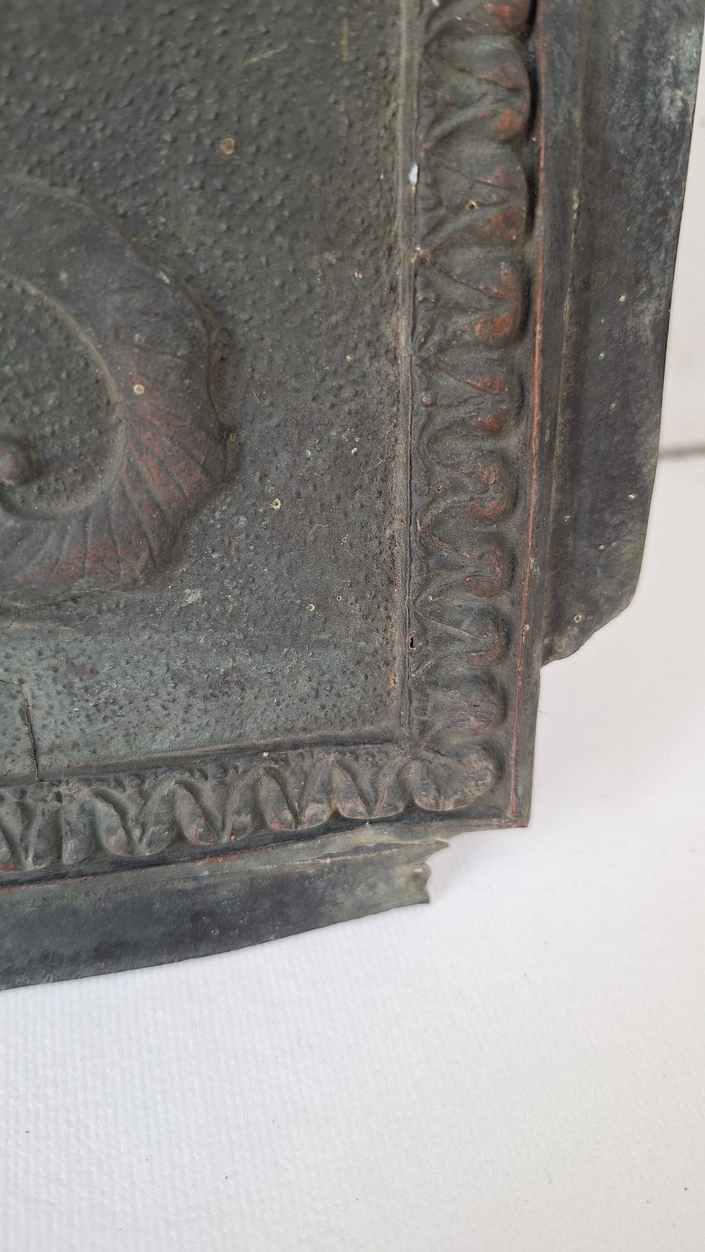 Cherub Design Antique Bronze Plaque: Stamped Bronze Angel Summer Cover