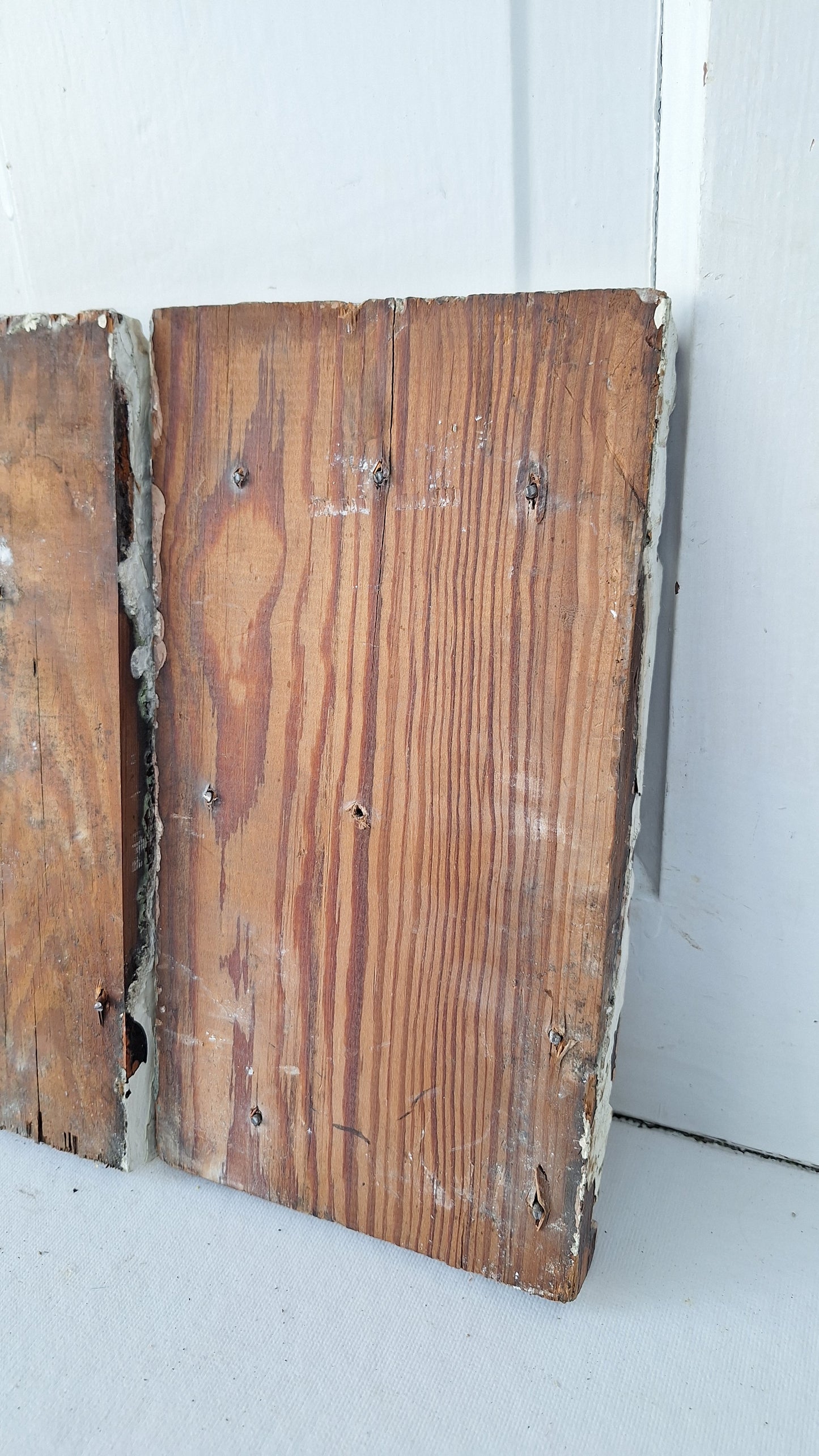 Set of Four Bullseye Trim Blocks, Antique Salvaged Corner Blocks