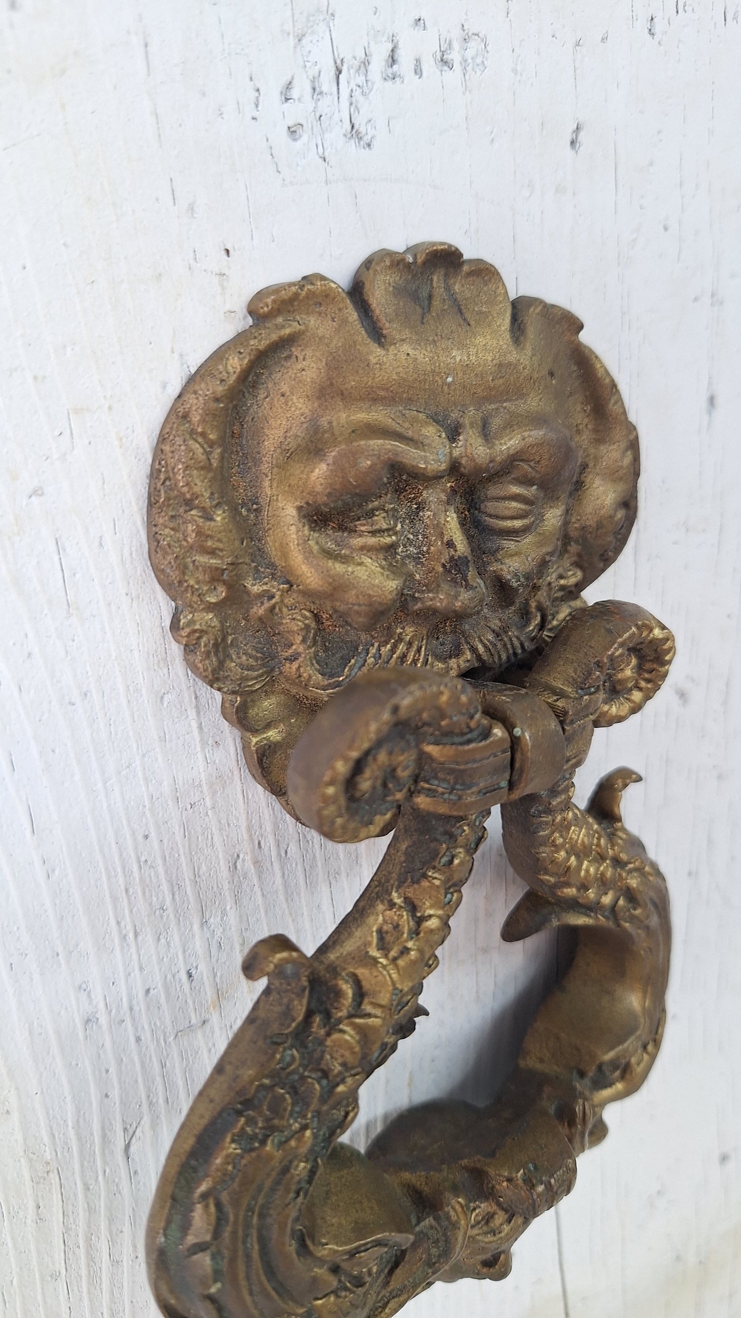 Antique Bronze Door Knocker, Mythical Creature Design Door Knocker Hardware