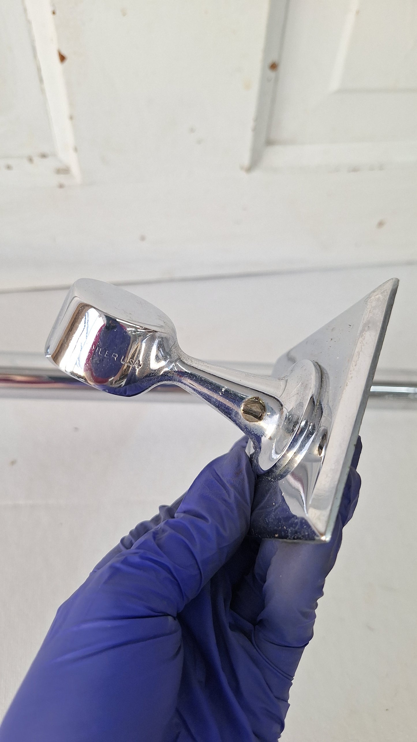 Kohler 22" Vintage Chrome Towel Bar, Art Deco Era Silver Bathroom Towel Bar